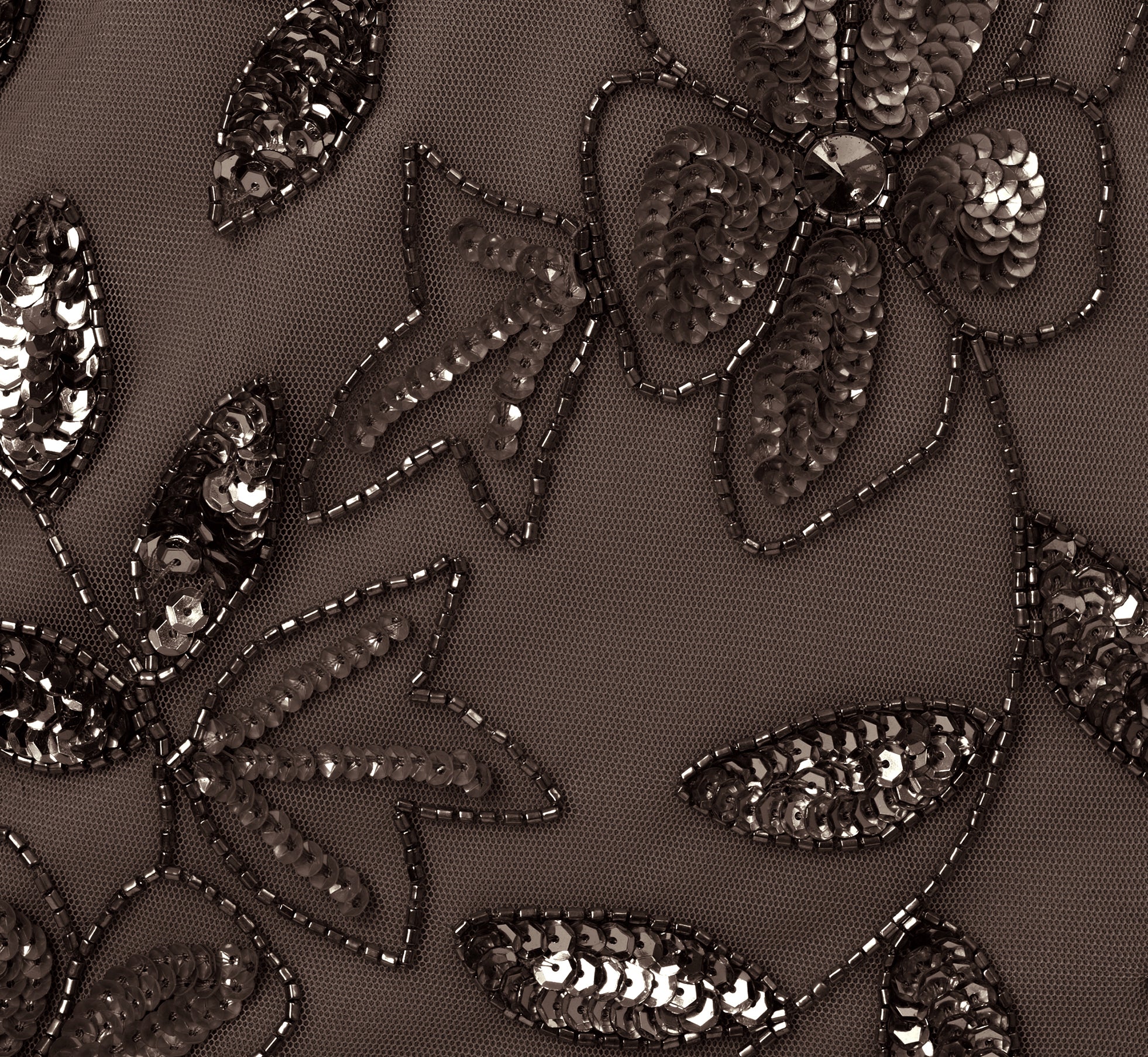 Blouson Short Sleeve Beaded Long Dress In Lead、mySite、solidvoid