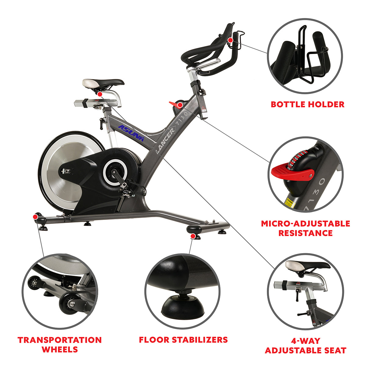  Asuna Lancer Rear Flywheel Commercial Exercise Bike、mySite、ghnorth