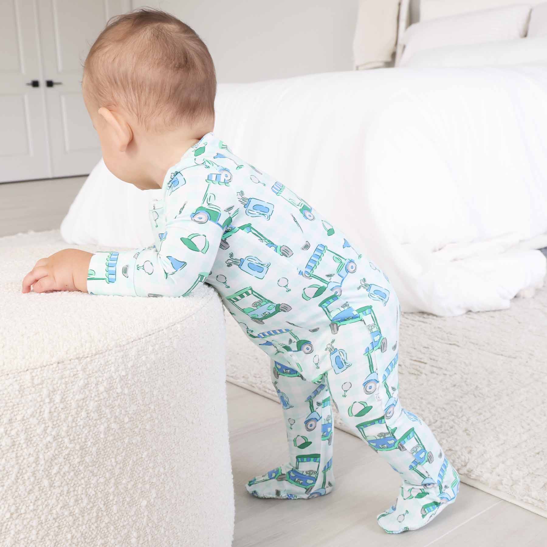  Birdie Babes Zipper Footie | Green、mySite、layawaytickets