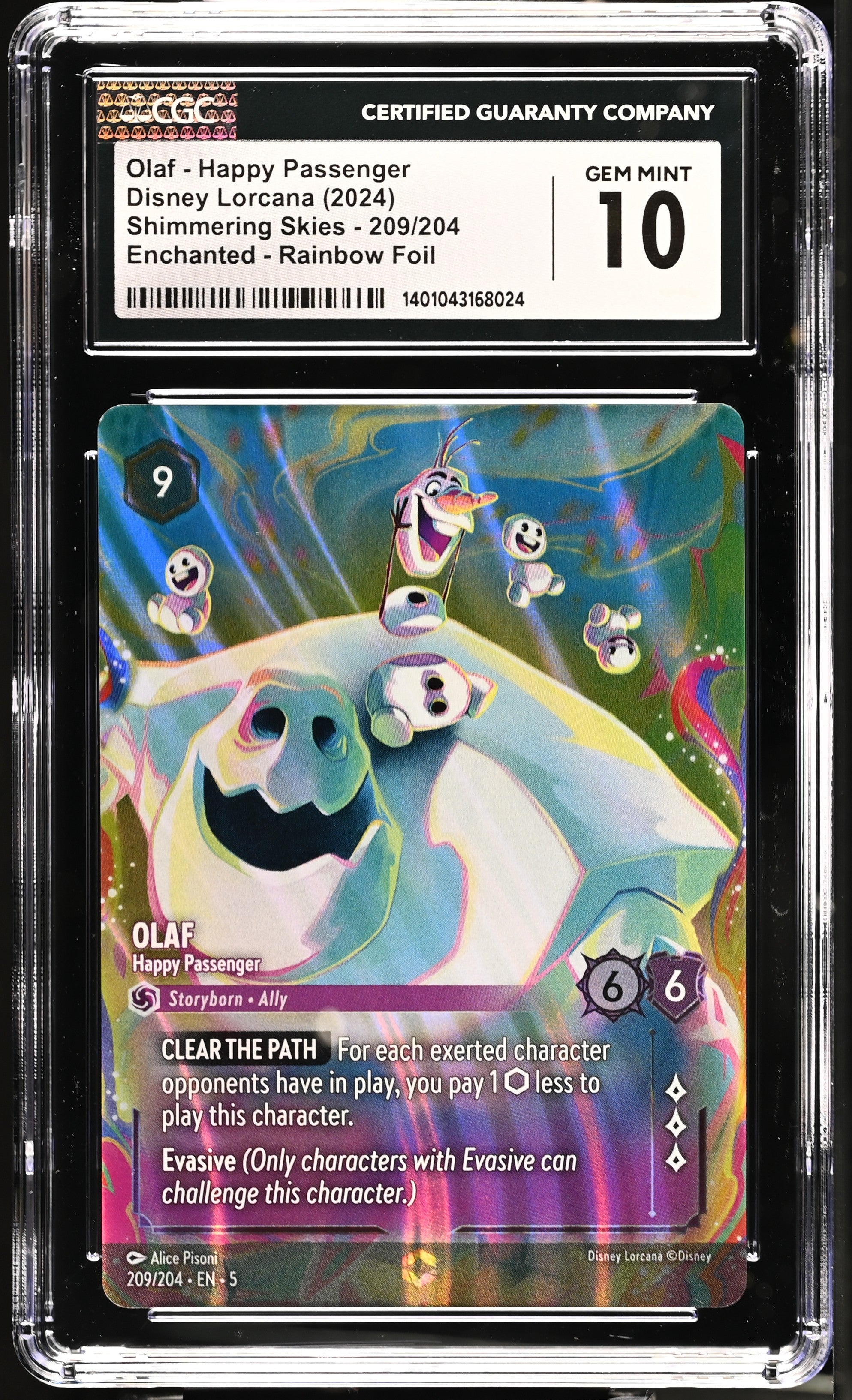 CGC 10 Olaf - Happy Passenger (209/204) (Enchanted) Shimmering Skies - 1401043168024、mySite、waistdrama