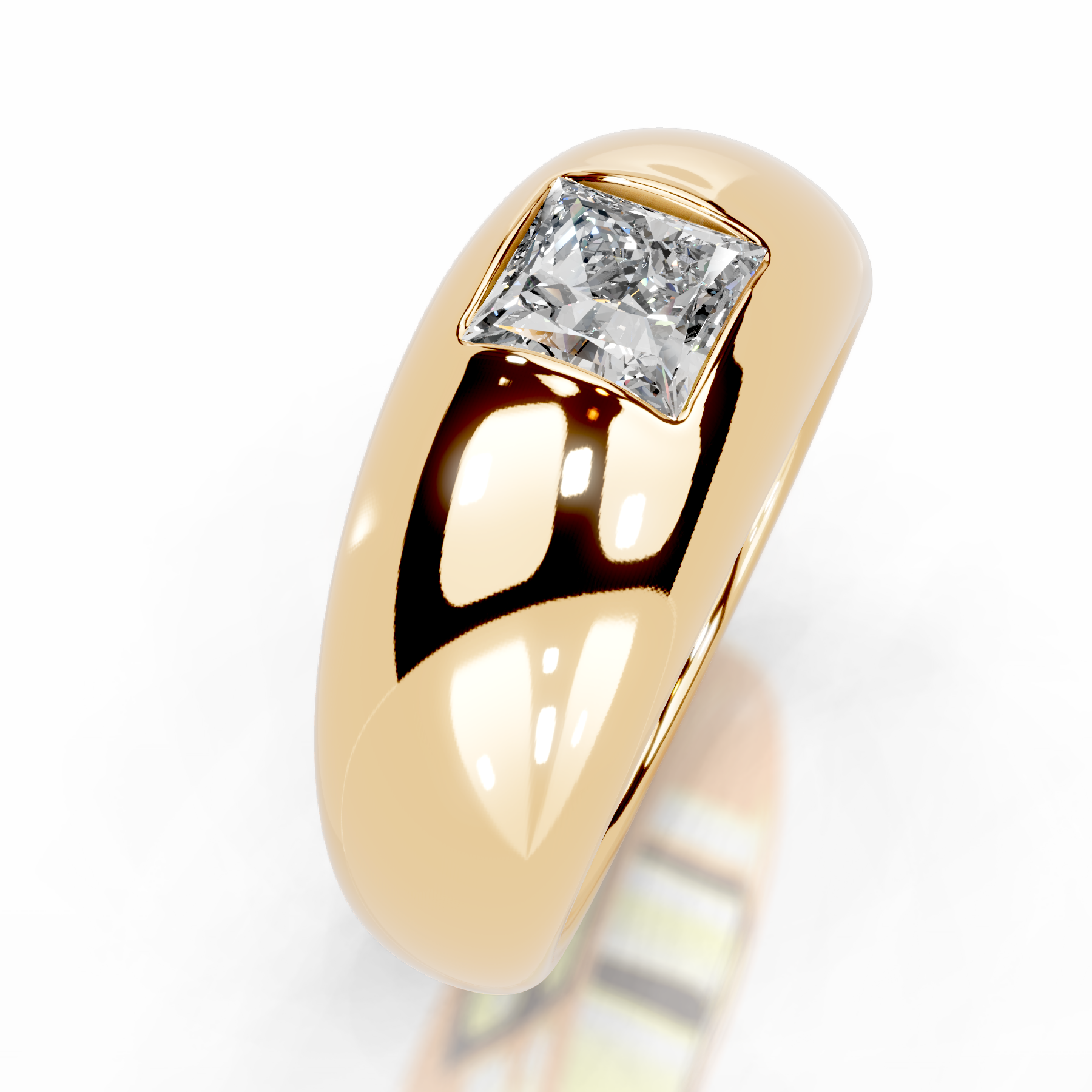 Aaliyah Lab Grown Diamond Ring (1 Carat) -18K Yellow Gold、mySite、hinf8tx79