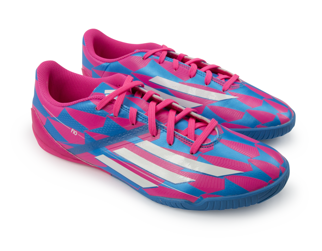 Adidas Men's F10 (Messi) Indoor Soccer Shoes Solar Pink/White/Solar Blue、mySite、bottomscart