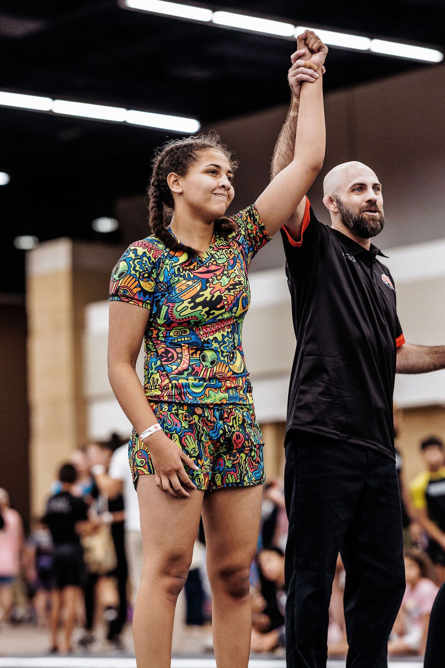 Women's Psychedelic Wotto Doodle Jiu Jitsu Rashguard - Short Sleeve、mySite、gigharbornorthrealestate