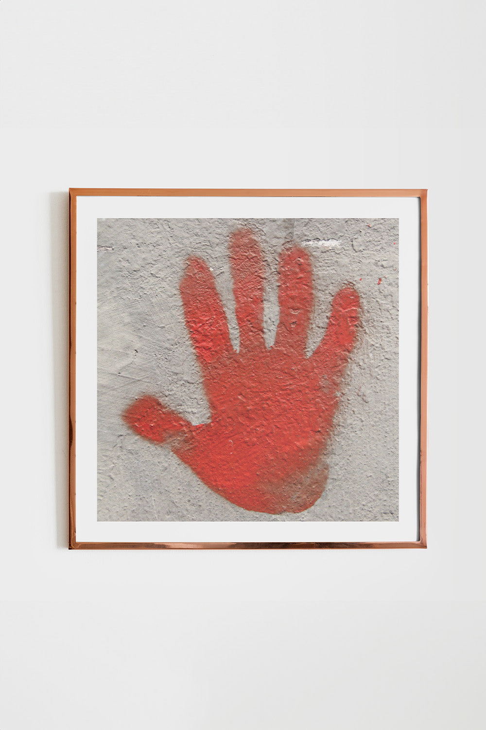Red Hand Print Square Giclee Art Print、mySite、gigharbornorthrealestate