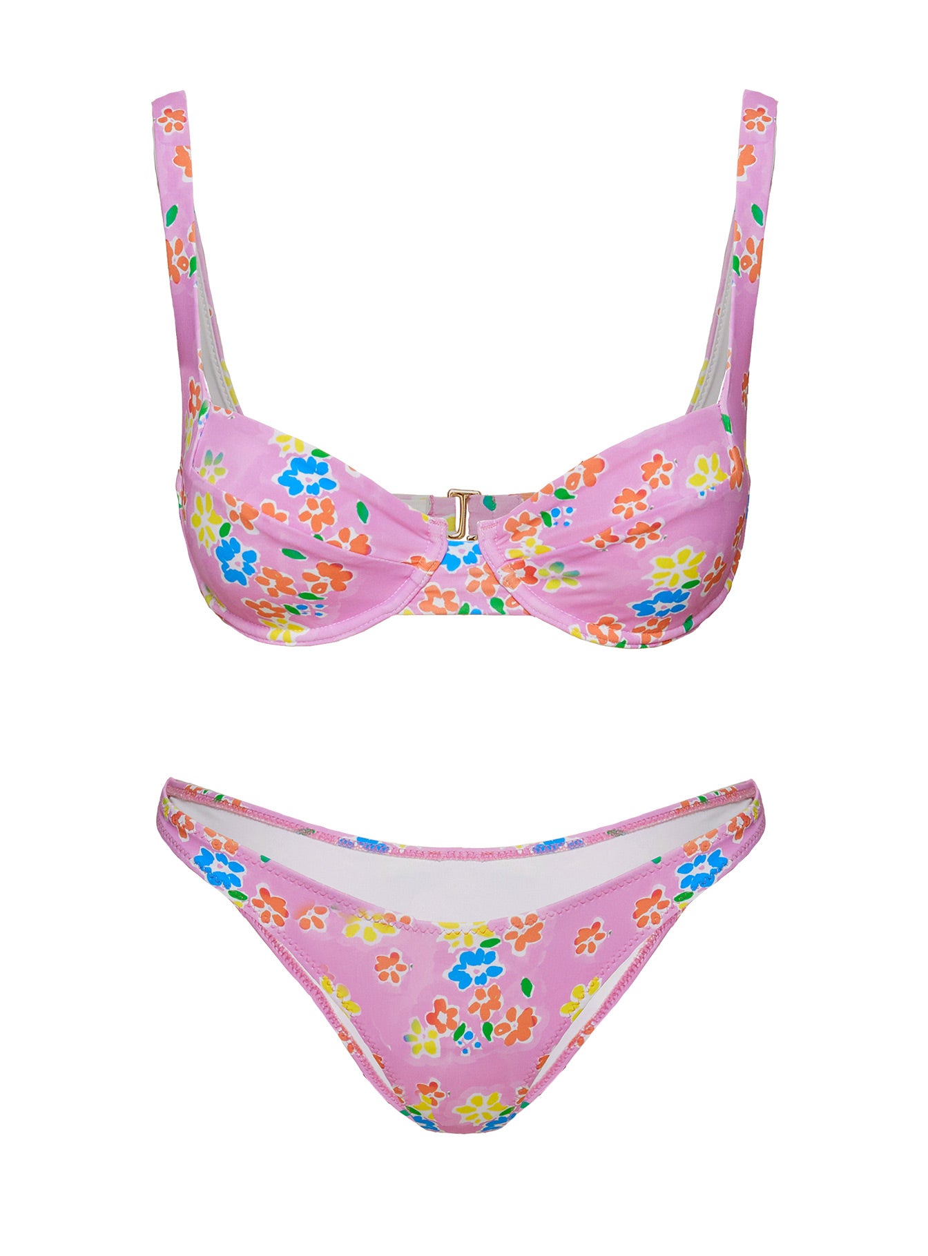 Love Letters Underwire Bikini Top Pink Floral、mySite、solidvoid