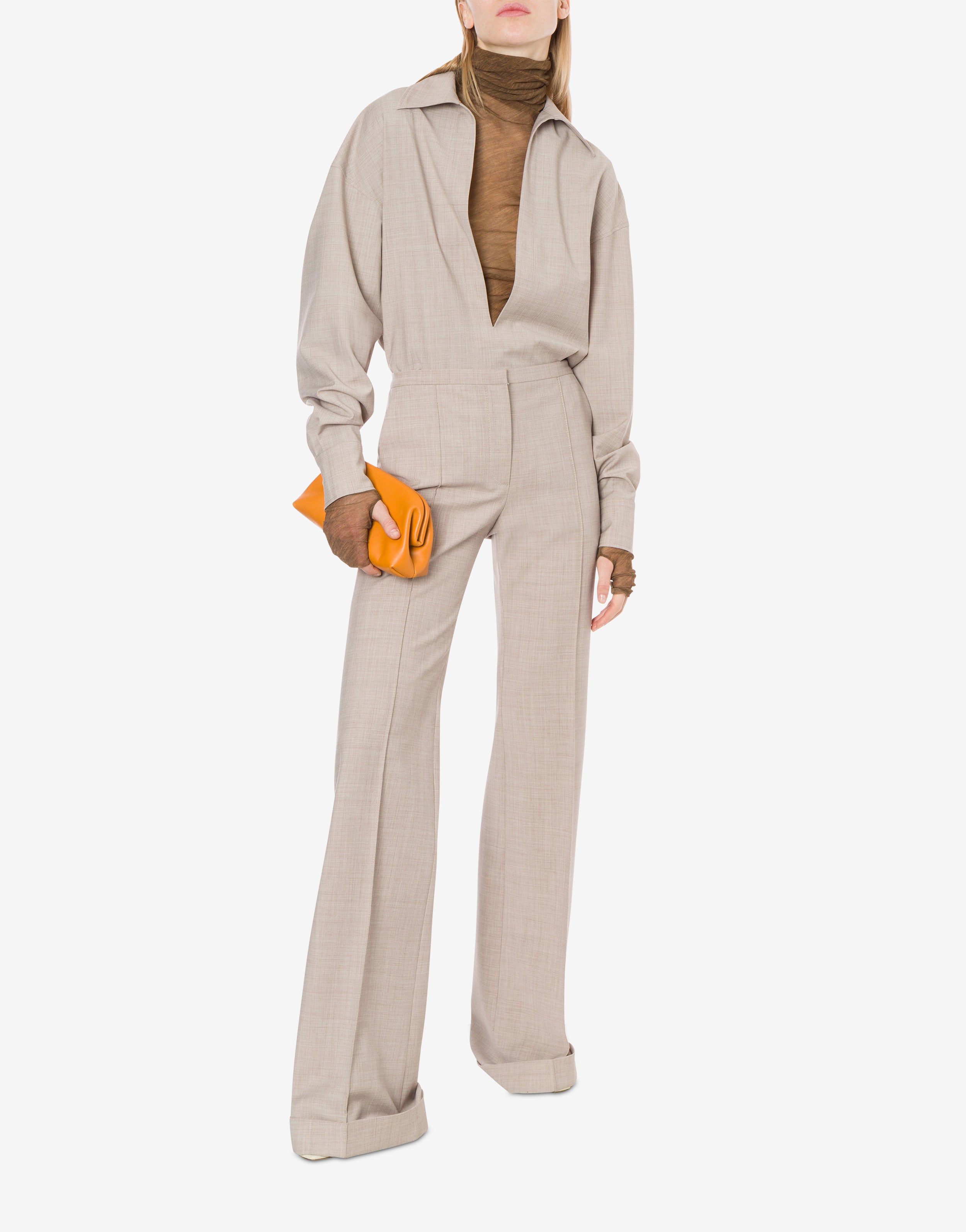 Blusa oversize in tropical wool、mySite、aoinhome