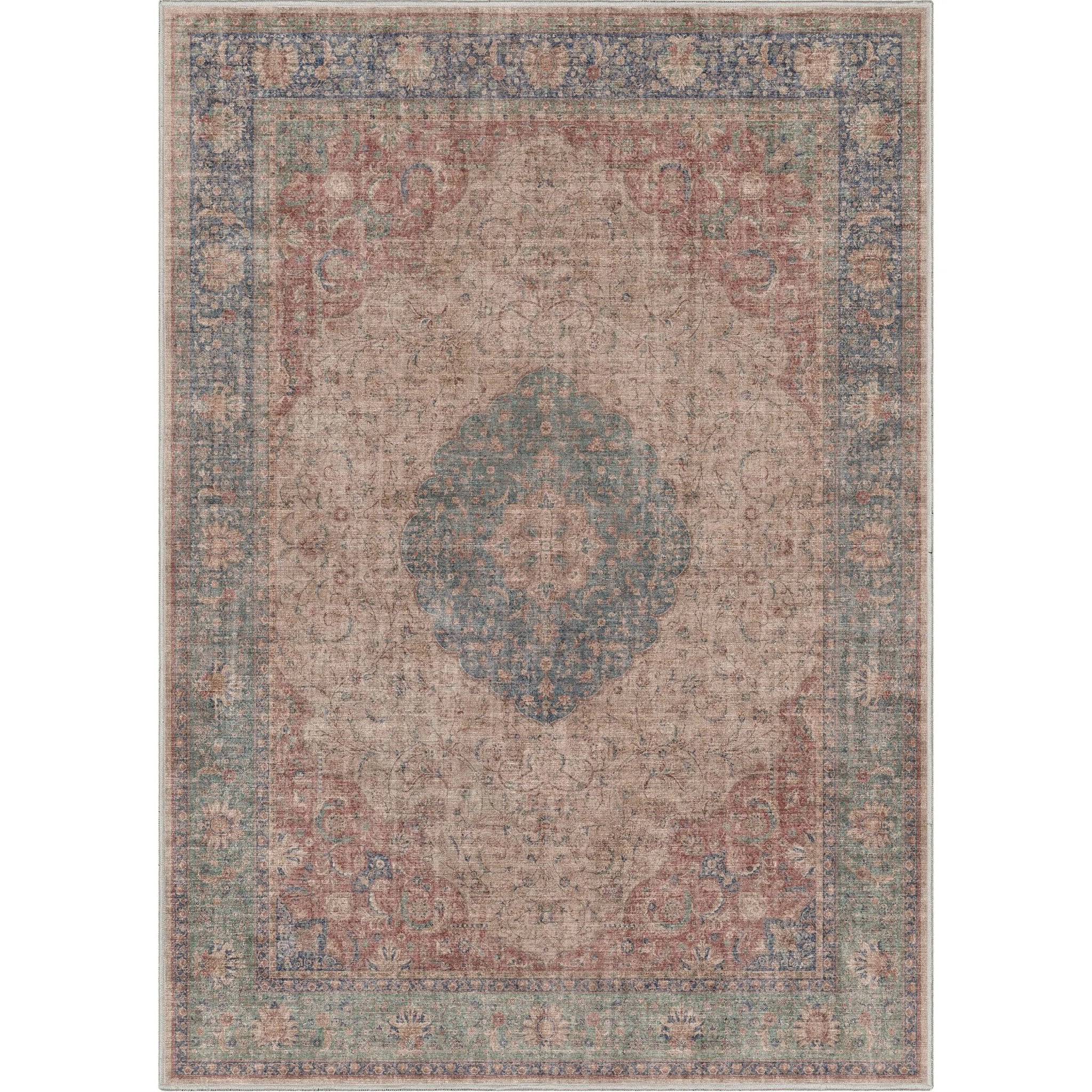 Asha 2-in-1 Odette Vintage Flat-Weave Rug + Rug Pad Included、mySite、gigharbornorthrealestate