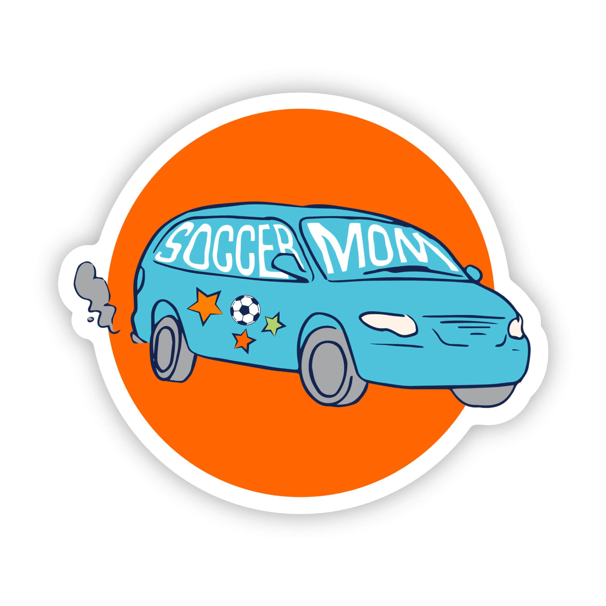  Soccer Mom Mini Van Sticker、mySite、elrpsem3k