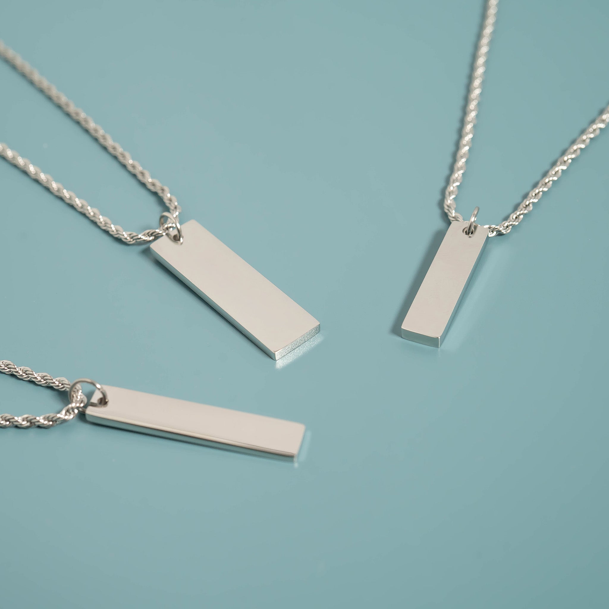 Stainless Steel Polished Vertical Blank Bar Pendant / SBB0104、mySite、dreamappss