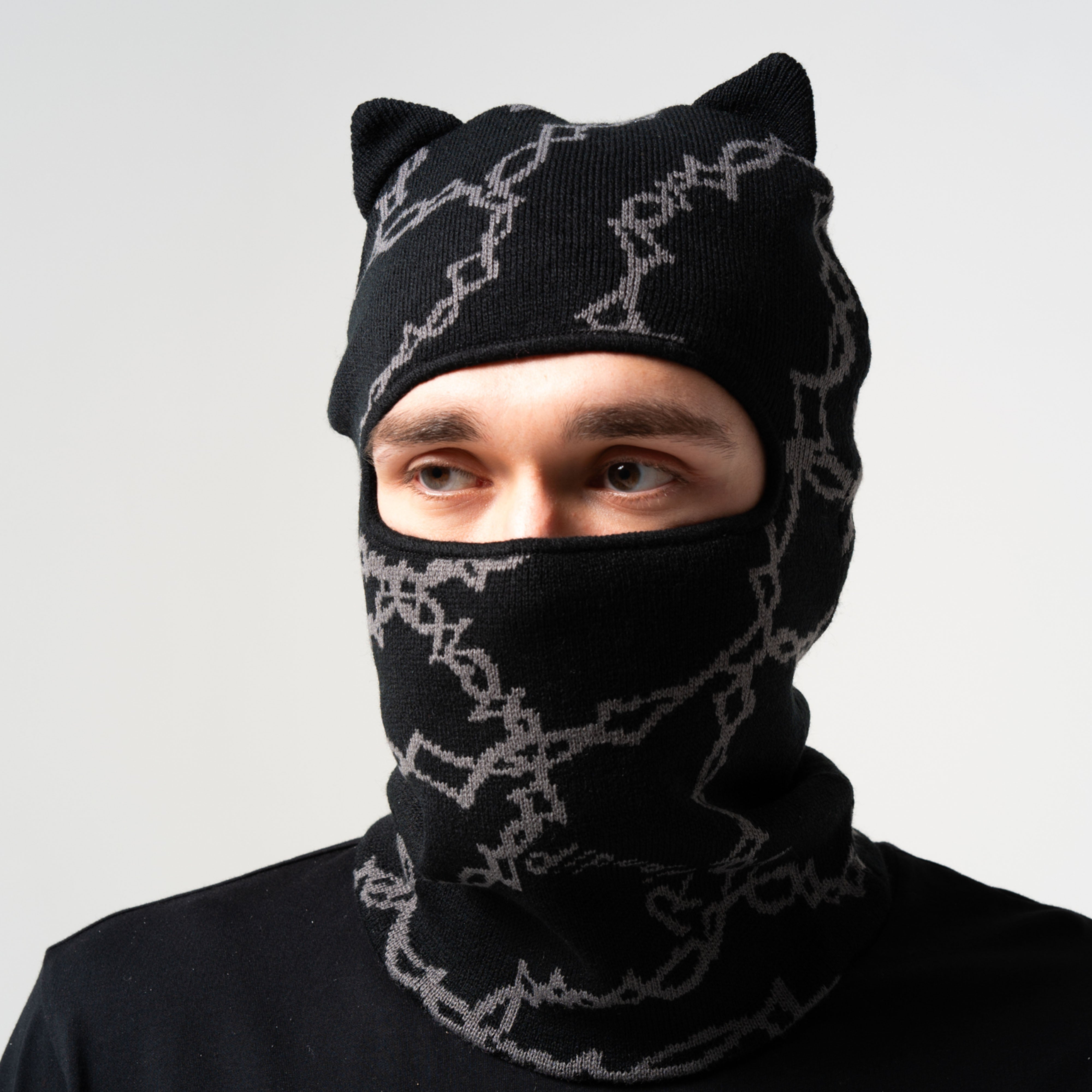  Kitty Ear Wired Balaclava (Black)、mySite、merchandisen