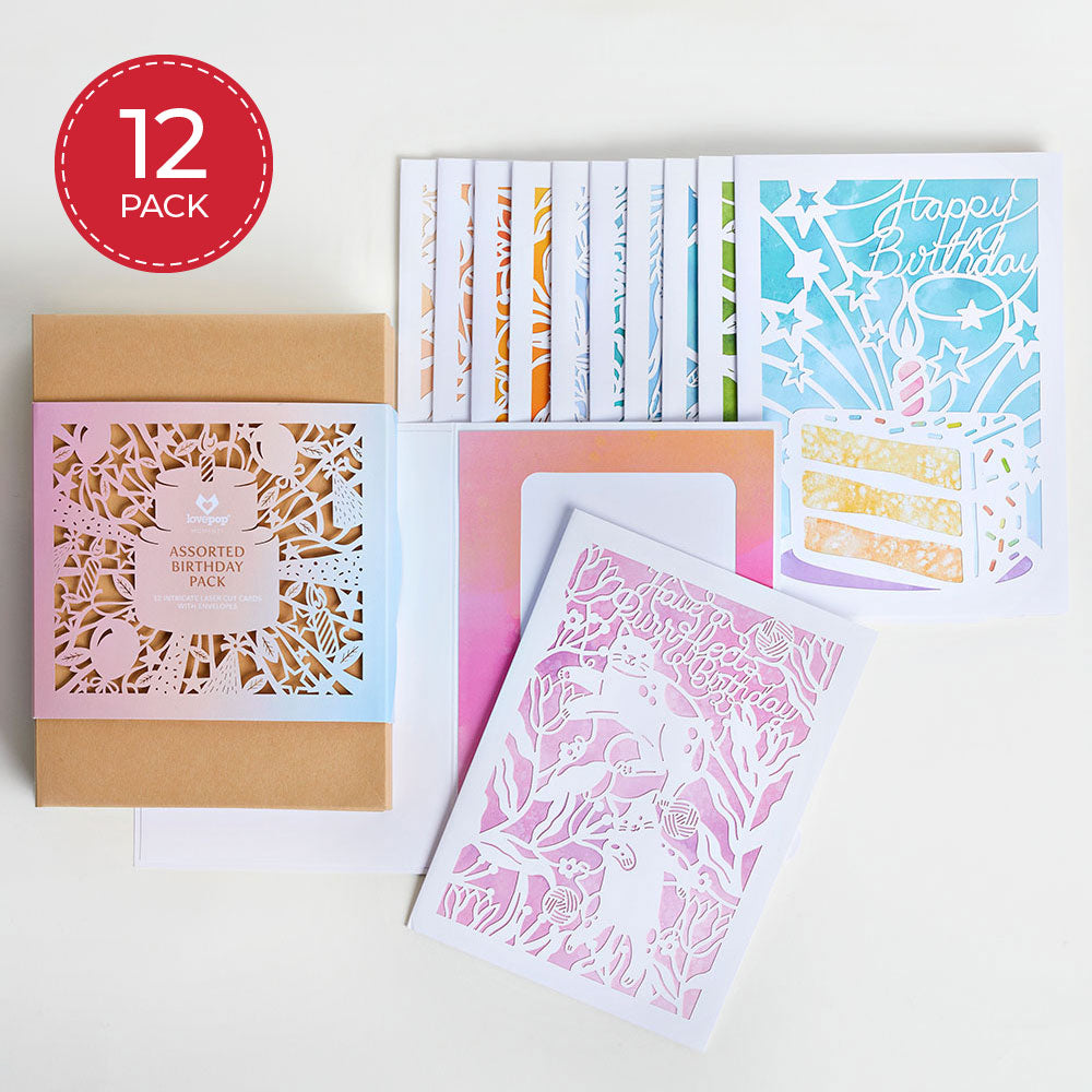 Birthday Pack (Assorted 12-Pack): Lovepop Moments™ Card、mySite、solidvoid