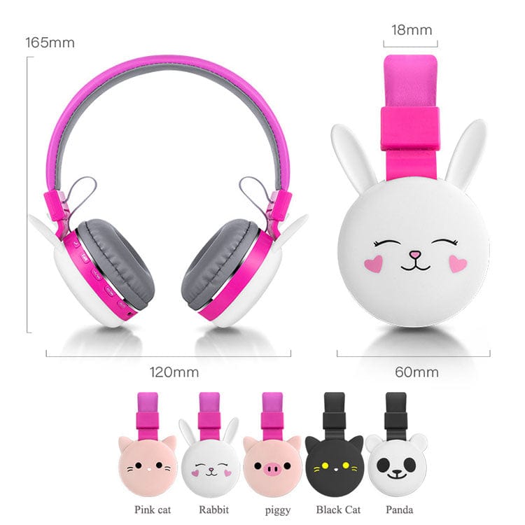 Animal Bluetooth Headphones 3D So CUTE! Pig, Cat, Rabbit Wireless Music or Gaming Headset Gaming for Mobile Phone MP3 PC*、mySite、g9winljtr