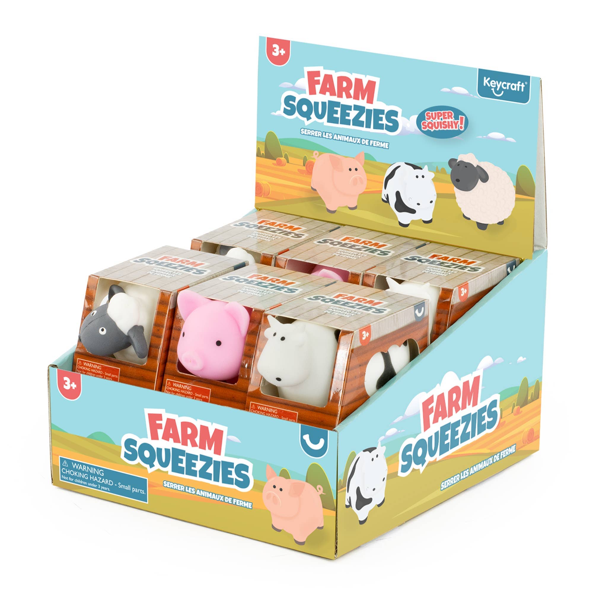 Farm Squeezies Squishy Pig, Cow or Sheep Fidget Toy、mySite、g9winljtr