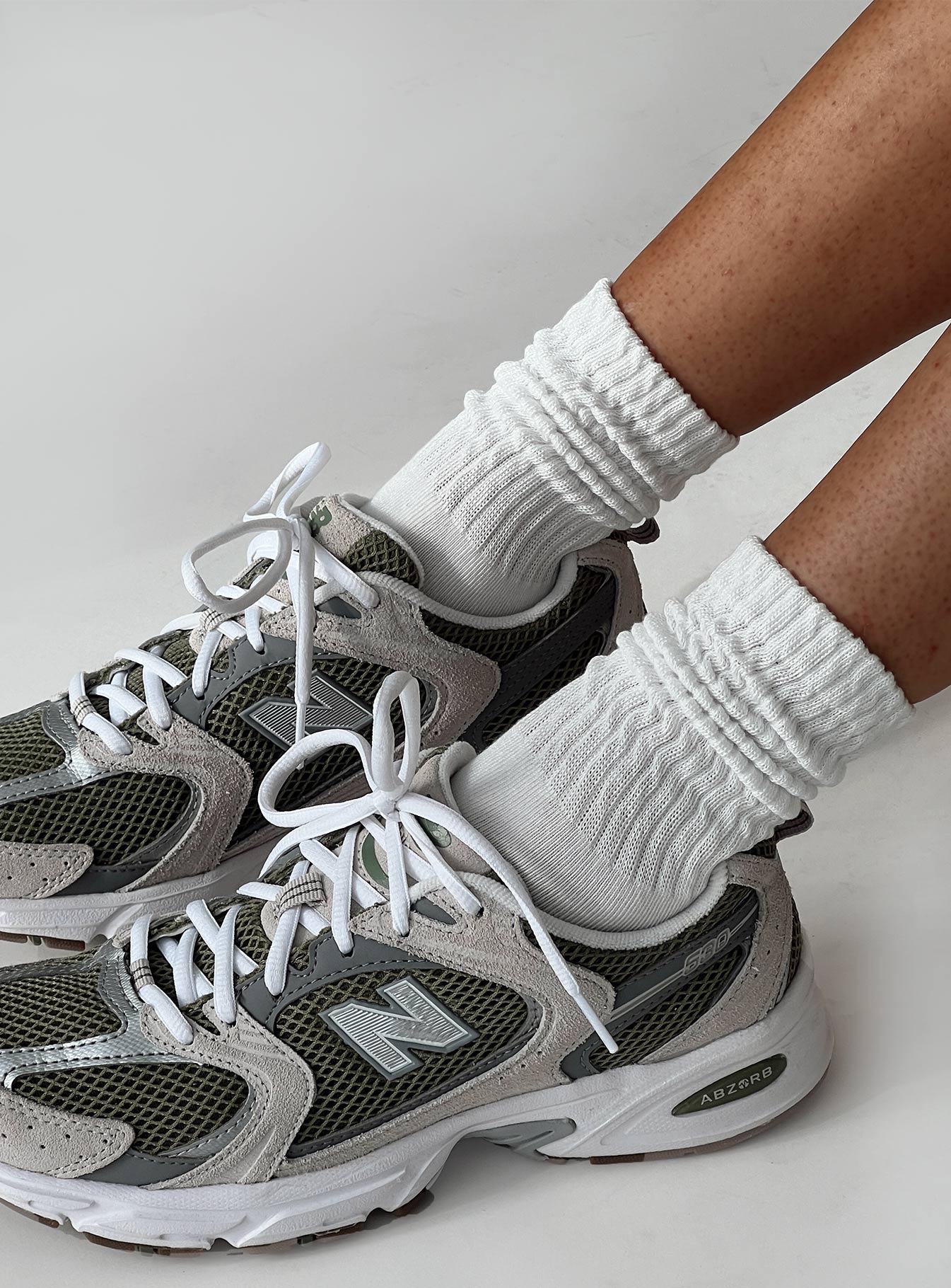 Sama Slouch Sock White、mySite、solidvoid