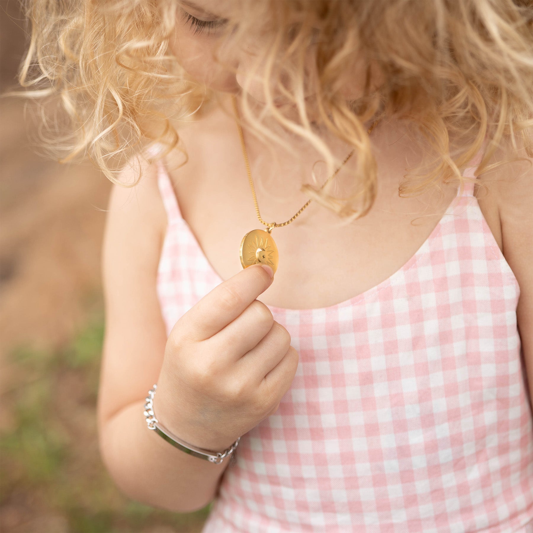 Stainless Steel Mom and Me Moon And Sun Necklace Set / BND0074、mySite、dreamappss