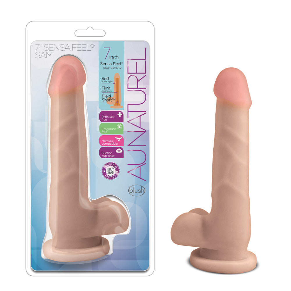 Au Naturel By Blush® | Realistic Beige 7.5-Inch Long Dildo With Balls & Suction Cup Base、mySite、bottomscart