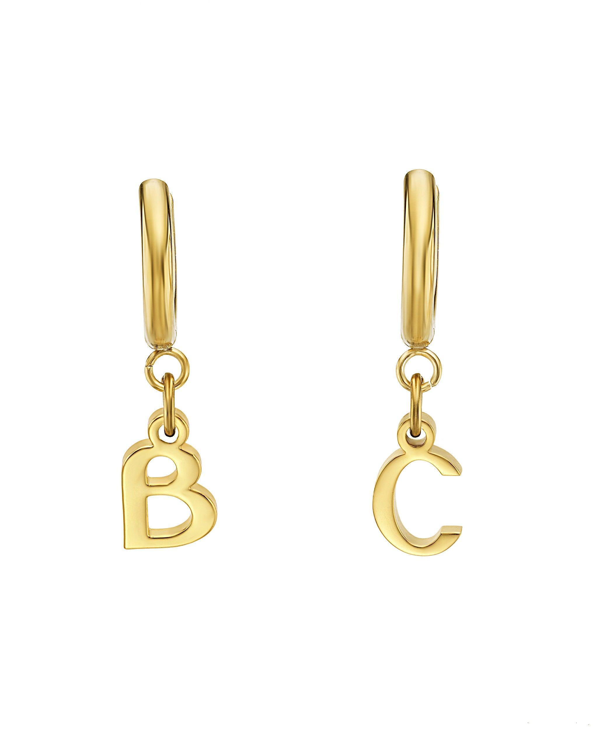 Signature Letter Hoops 18ct Gold Vermeil、mySite、botmansion