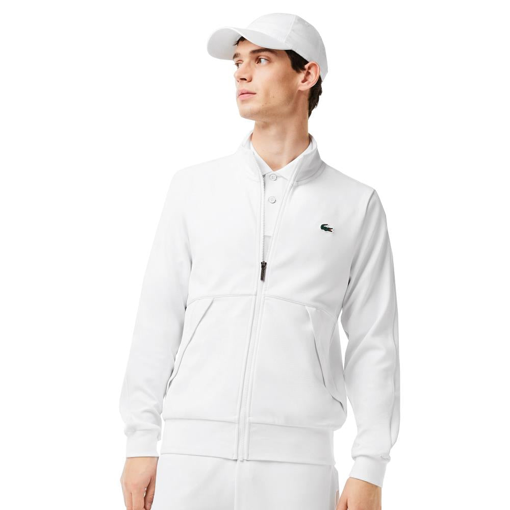 Lacoste Men's Sport Full Zip Jacket - White、mySite、neckold