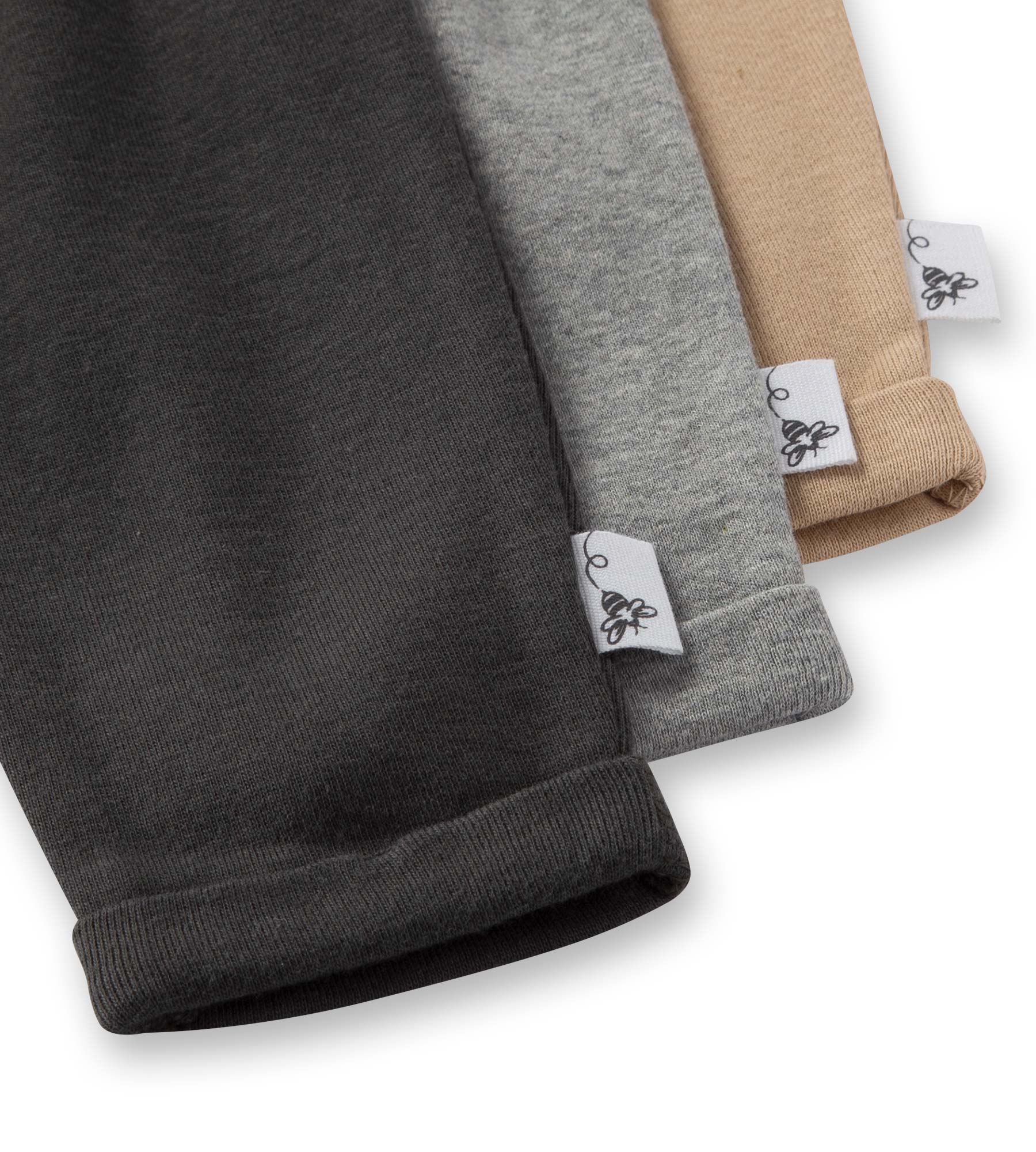 Organic Cotton Baby Harem Pants - Set of 3 - Ash、mySite、g9winljtr