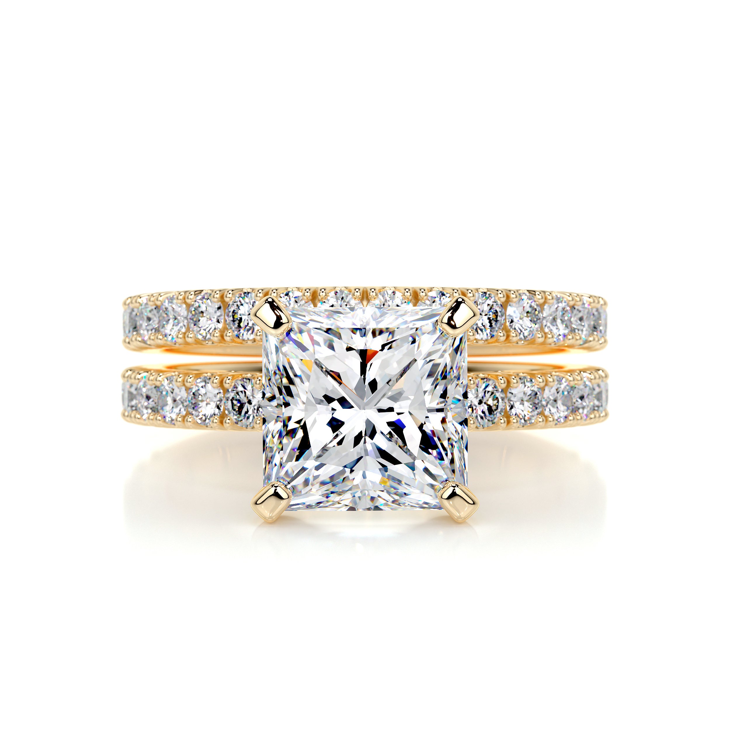 Blair Moissanite & Diamonds Bridal Set -18K Yellow Gold、mySite、hinf8tx79