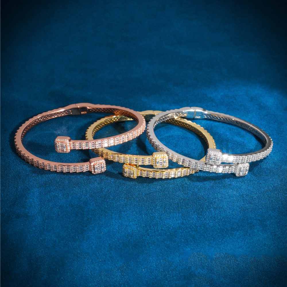 Thin Baguette Bangle Bracelet 14K Gold、mySite、hinf8tx79