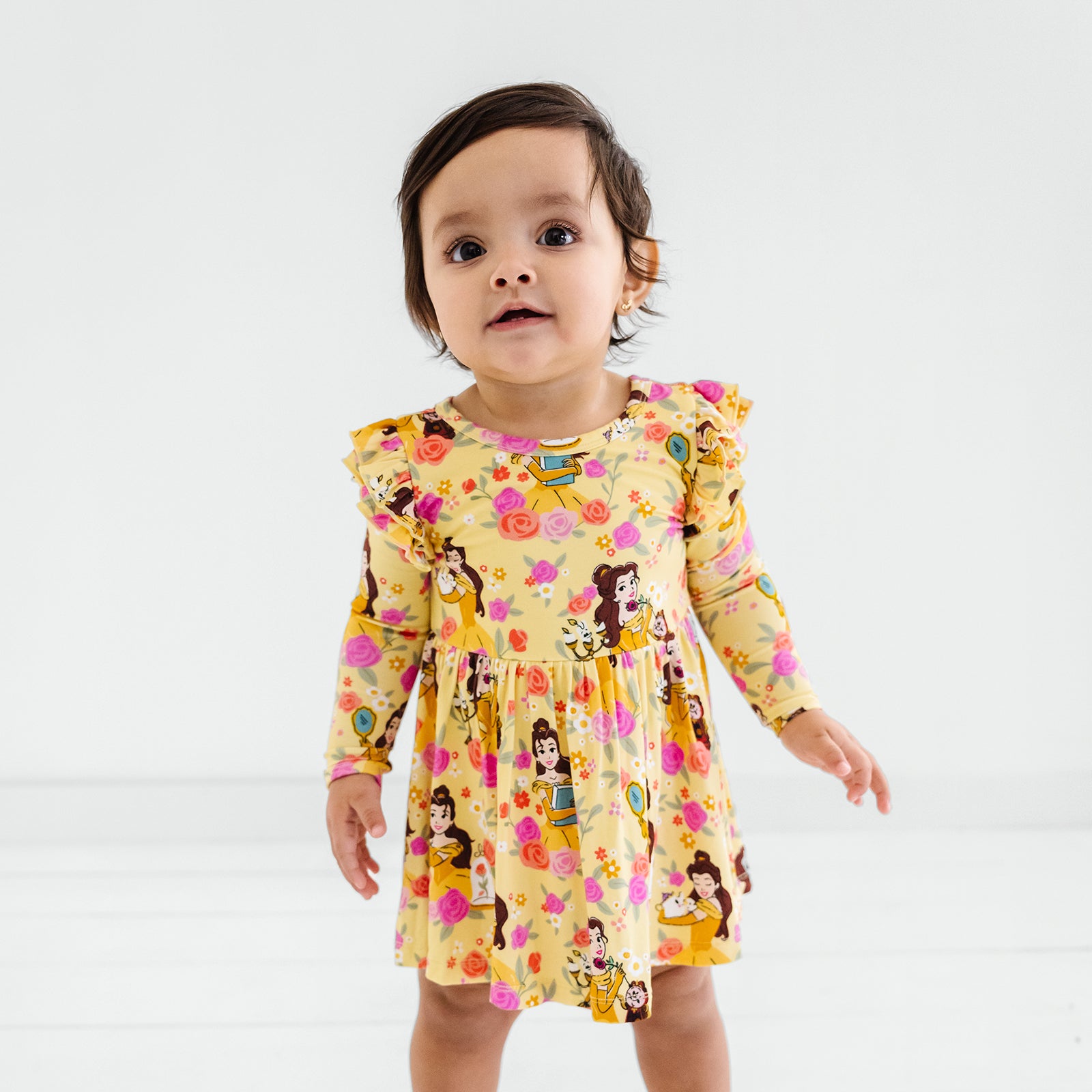 Disney Princess Belle Flutter Twirl Dress with Bodysuit、mySite、g9winljtr