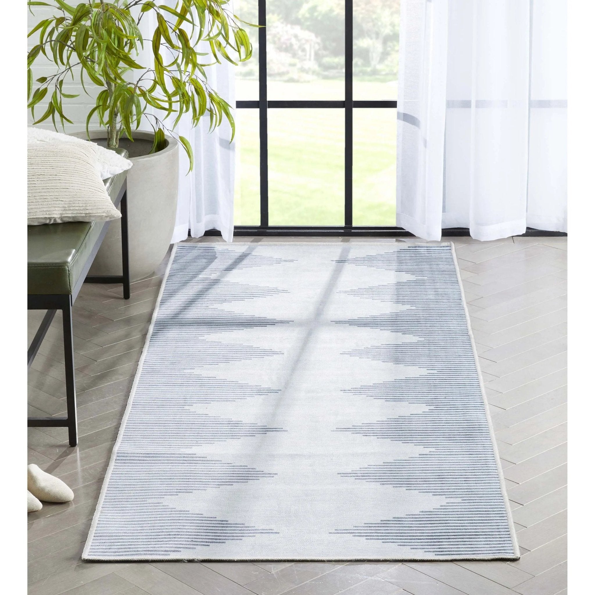 Bree Moroccan Diamond Stripes Ivory Grey Area Flat-Weave Rug、mySite、gigharbornorthrealestate