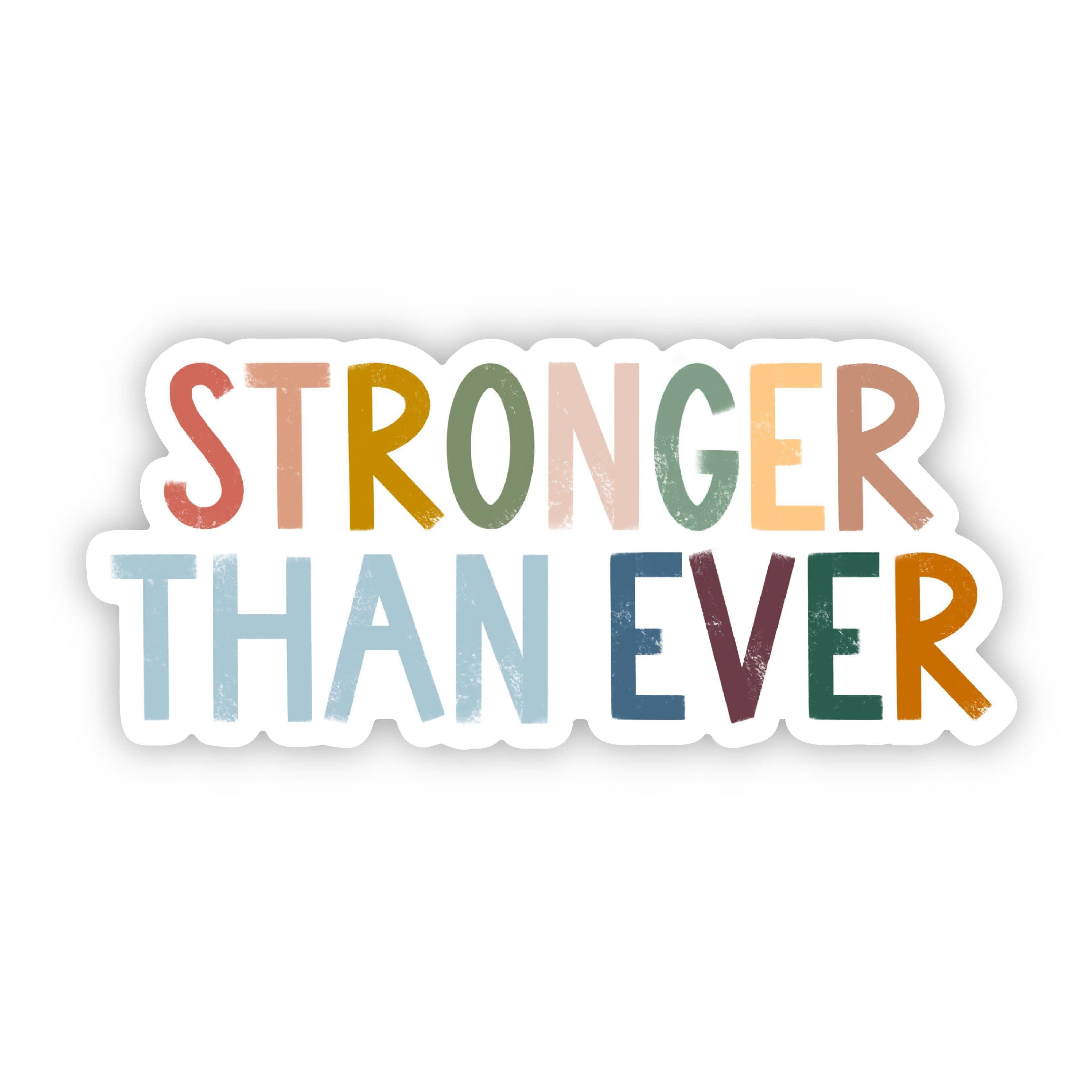  Stronger Than Ever Positivity Lettering Sticker、mySite、elrpsem3k