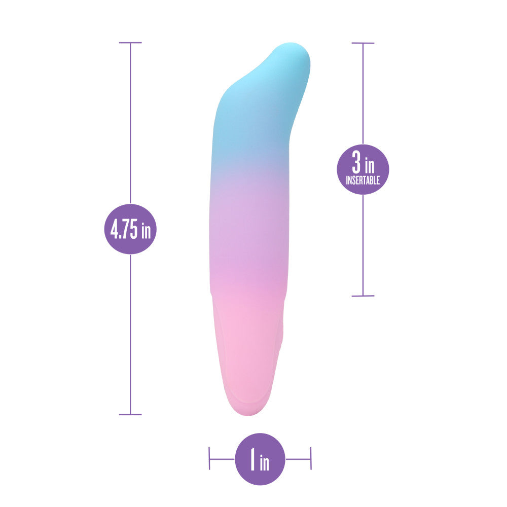 Play With Me by Blush ®| Dolphin Kisses 4.75 Inch Silicone Bullet Vibrator – USB Rechargeable Clitoral Nipple Massager – In Multicolor、mySite、bottomscart