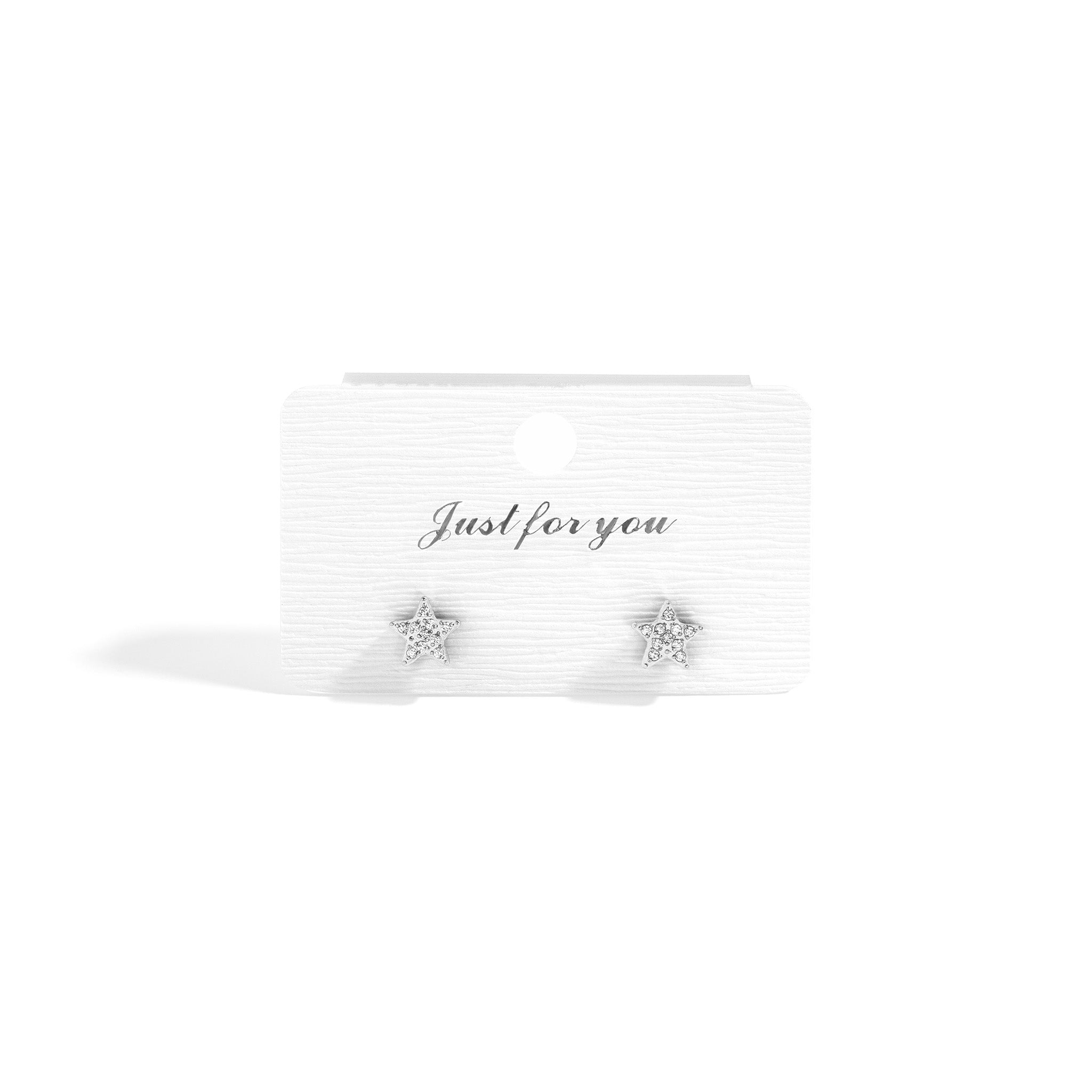 18K Gold PVD Stainless Steel Star Stud Pave Stone Earrings / ERJ0080、mySite、dreamappss