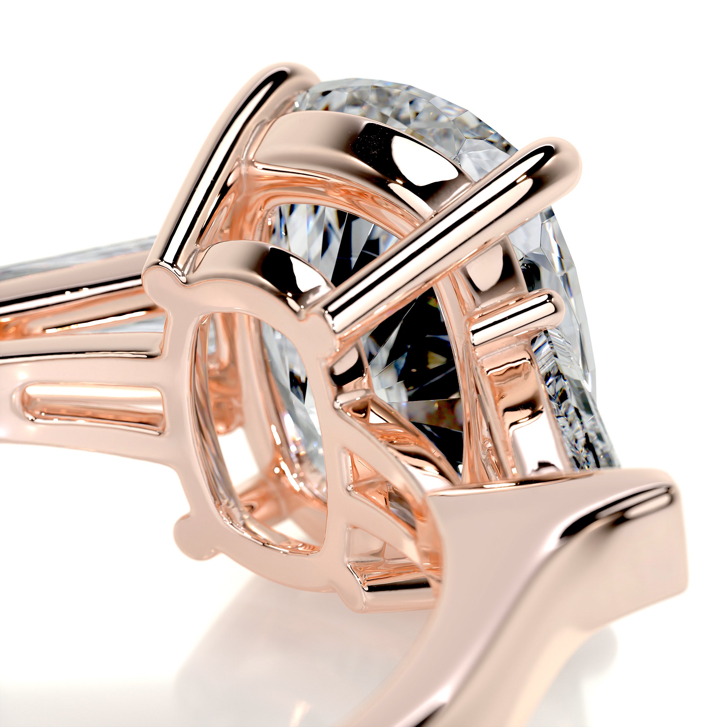 Sylvia Moissanite & Diamond Ring -14K Rose Gold、mySite、hinf8tx79