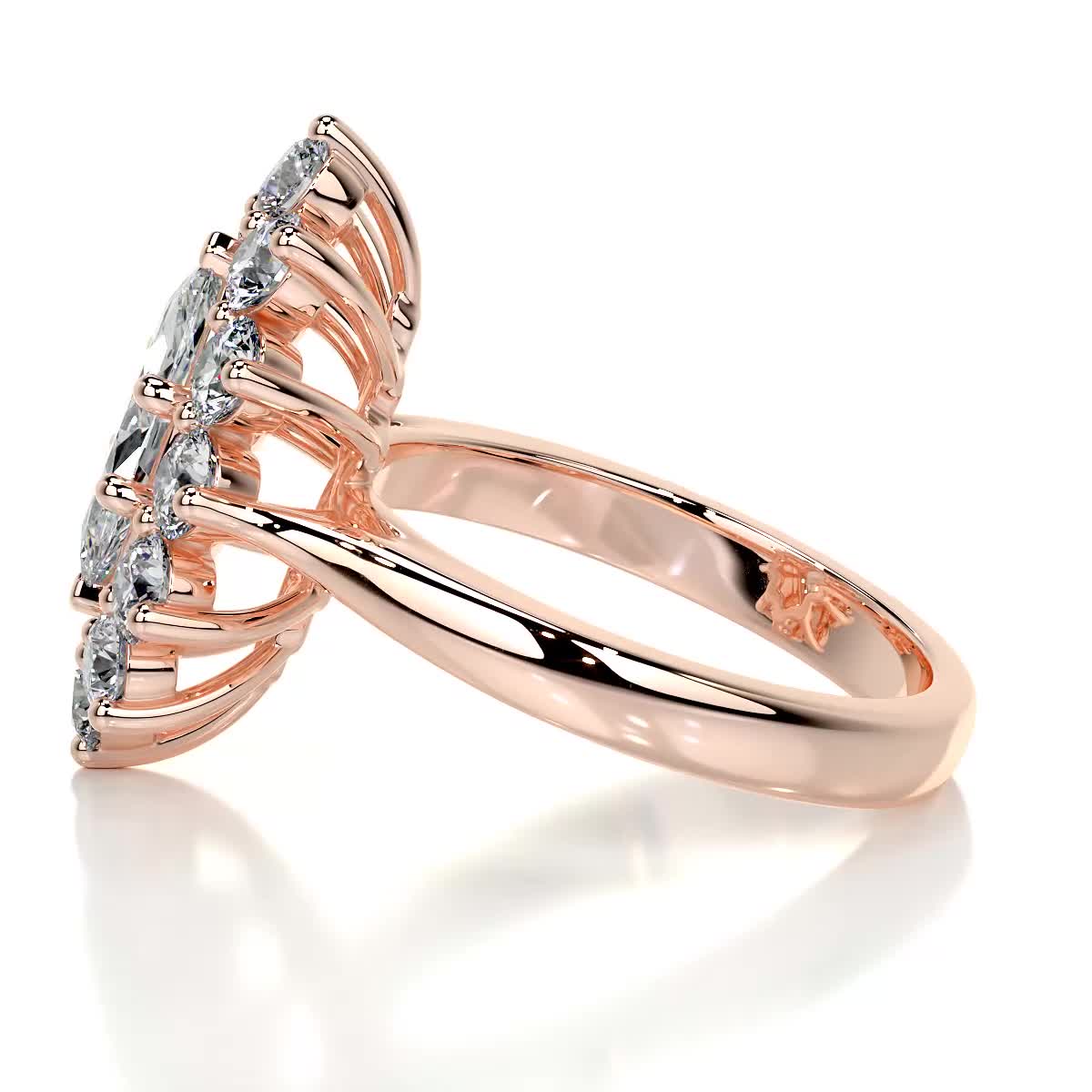 Yali Diamond Engagement Ring -14K Rose Gold、mySite、hinf8tx79