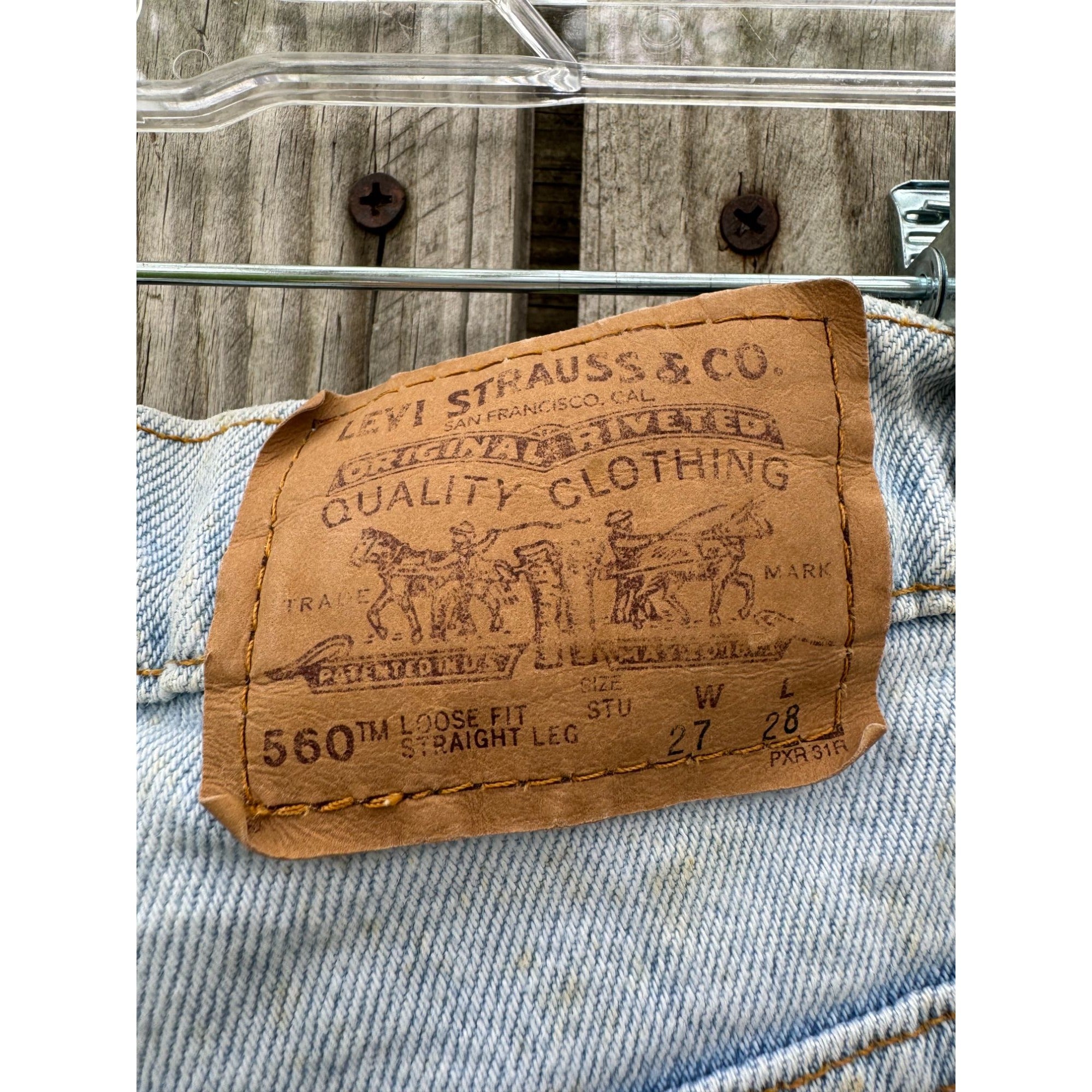 94' Levi's 560 Loose Fit Orange Tab Cut Off Raw Hem Denim Jean Shorts 27、mySite、garagedoors4me