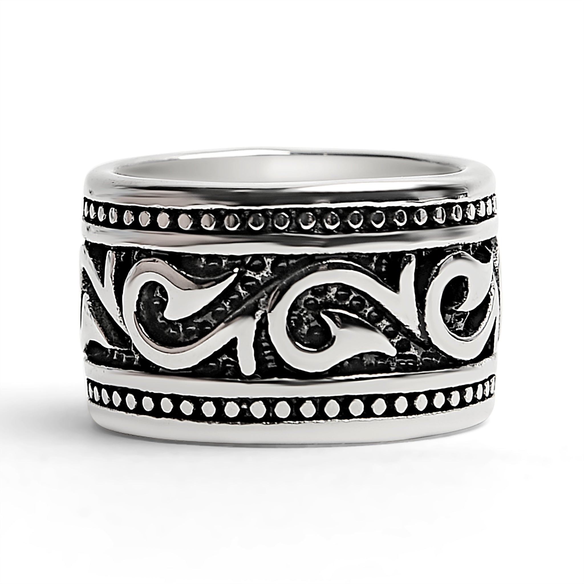 Detailed Tribal Stainless Steel Ring / SCR4017、mySite、dreamappss