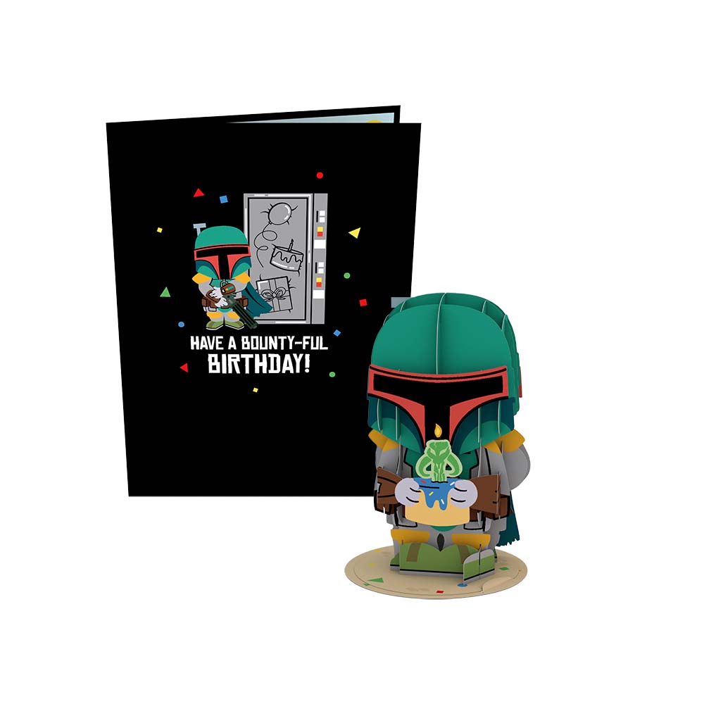 Star Wars™ Boba Fett™ Bounty-ful Birthday Card with Pop-Up Gift、mySite、solidvoid