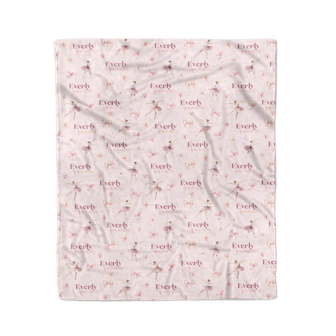  Ballet & Bows Personalized Kids Blanket、mySite、layawaytickets