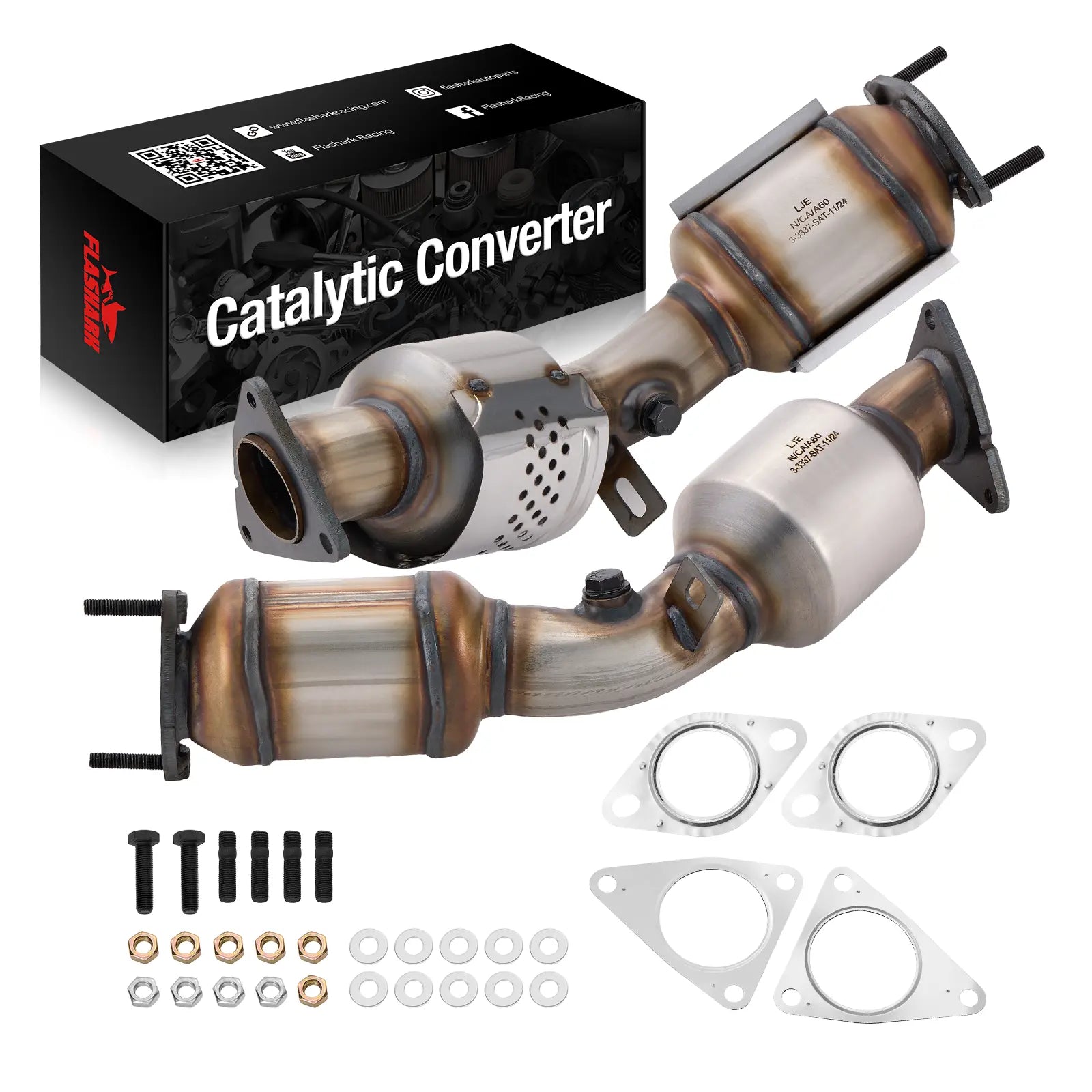 Left&Right Catalytic Converter Kit For 2007-2019 Infiniti G37, Q50, G35 - Direct Fit, E.P.A. Compliant、mySite、nflplayoffbracketp