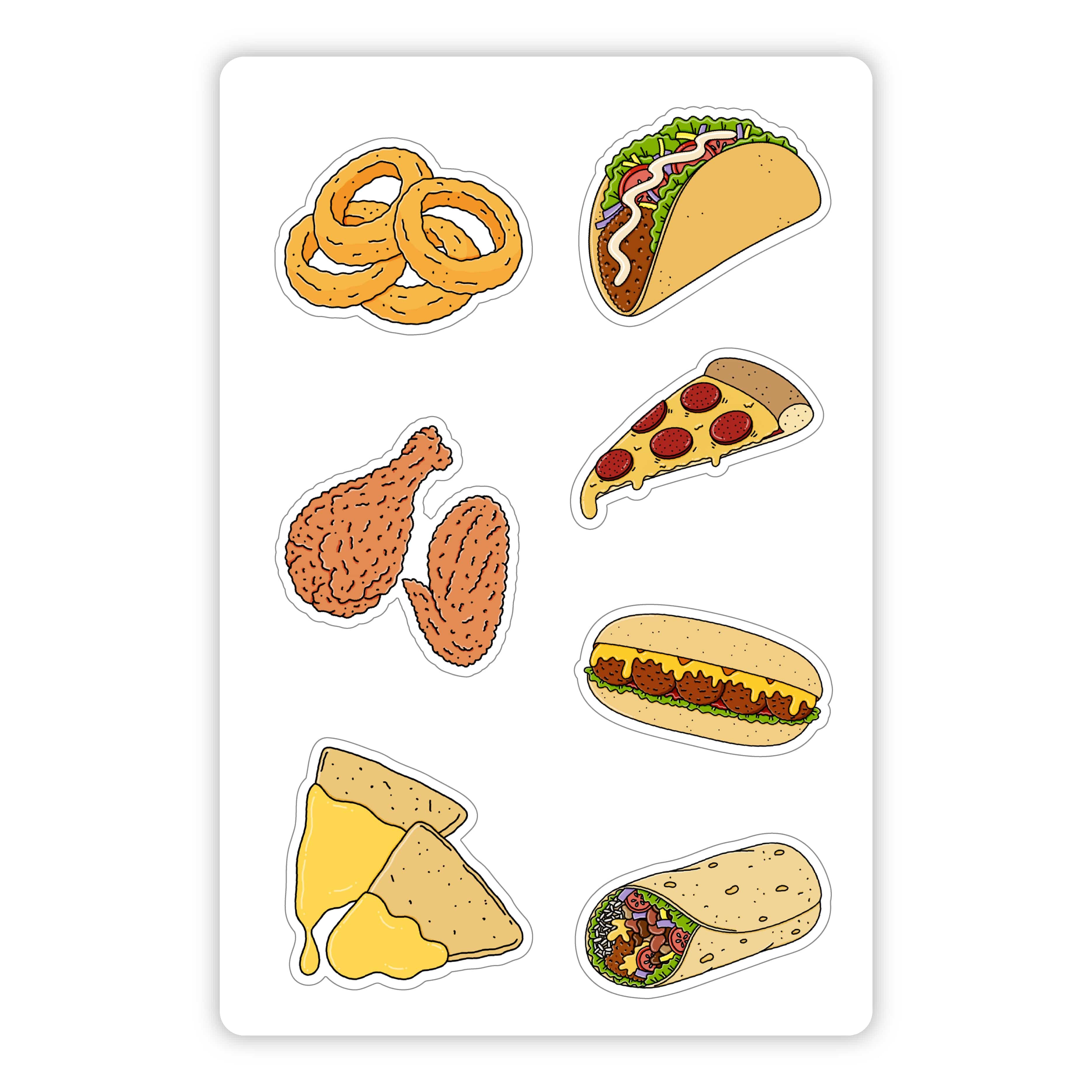  Game Day Food Mini Sticker Sheet、mySite、elrpsem3k