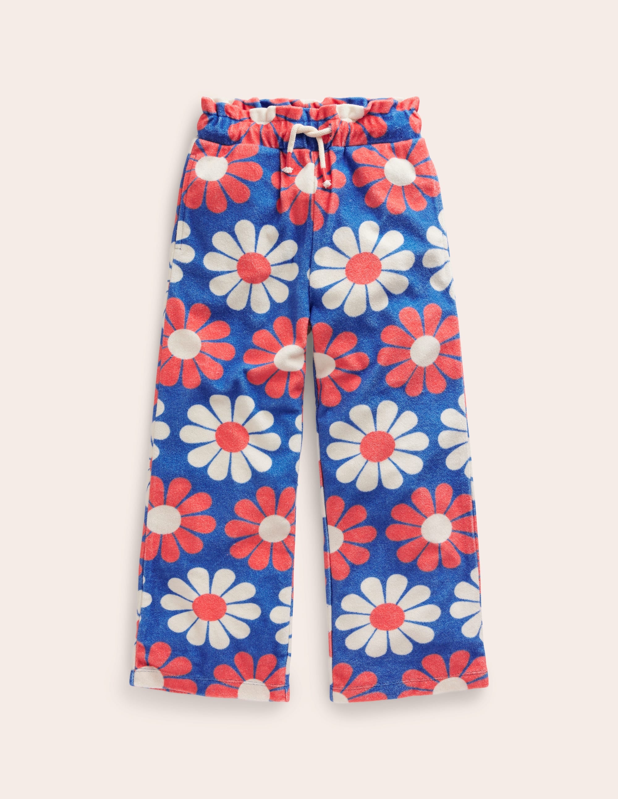  Towelling Pants-Cabana Blue Geo Daisy、mySite、ashleygrahame