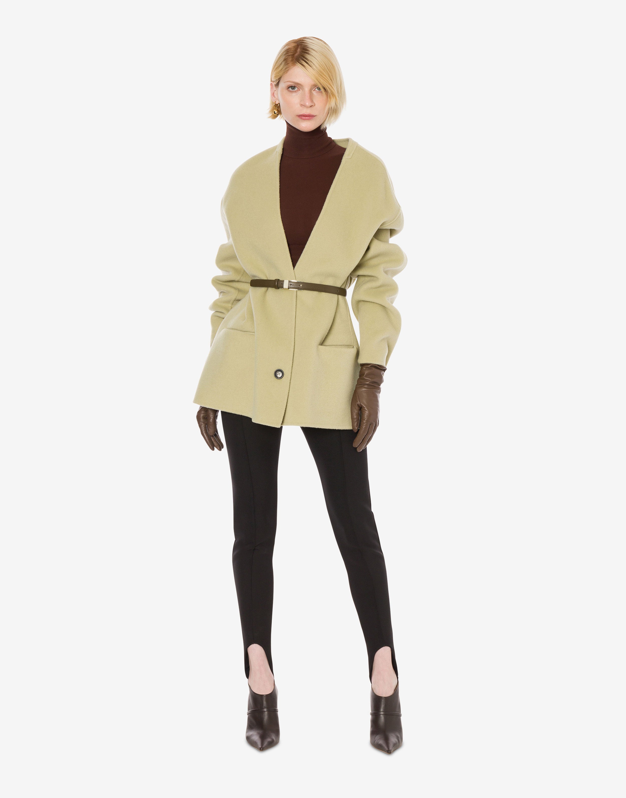 Giacca lunga in panno di lana double、mySite、aoinhome