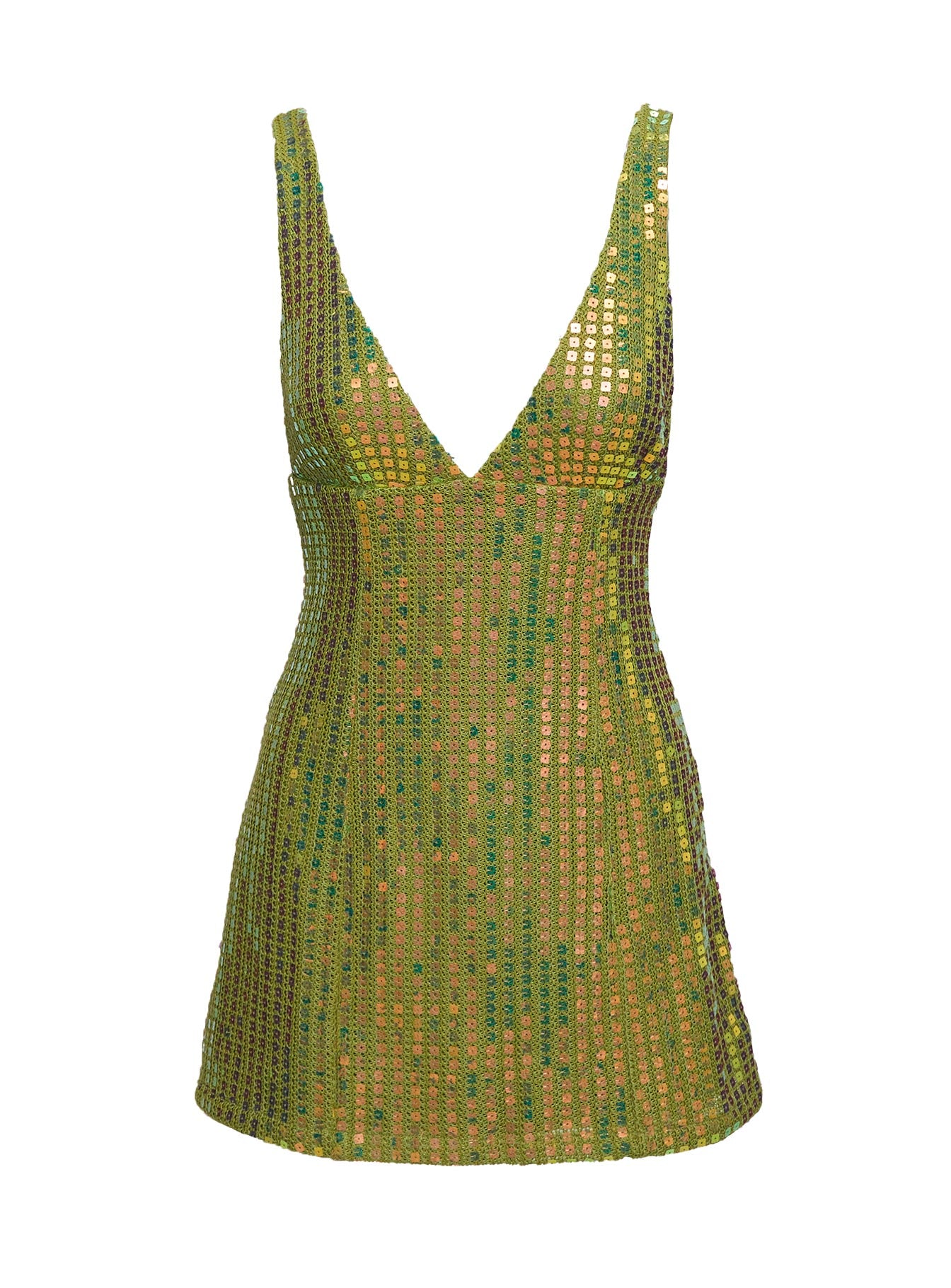 Porscha Shimmer Mini Dress Green、mySite、solidvoid