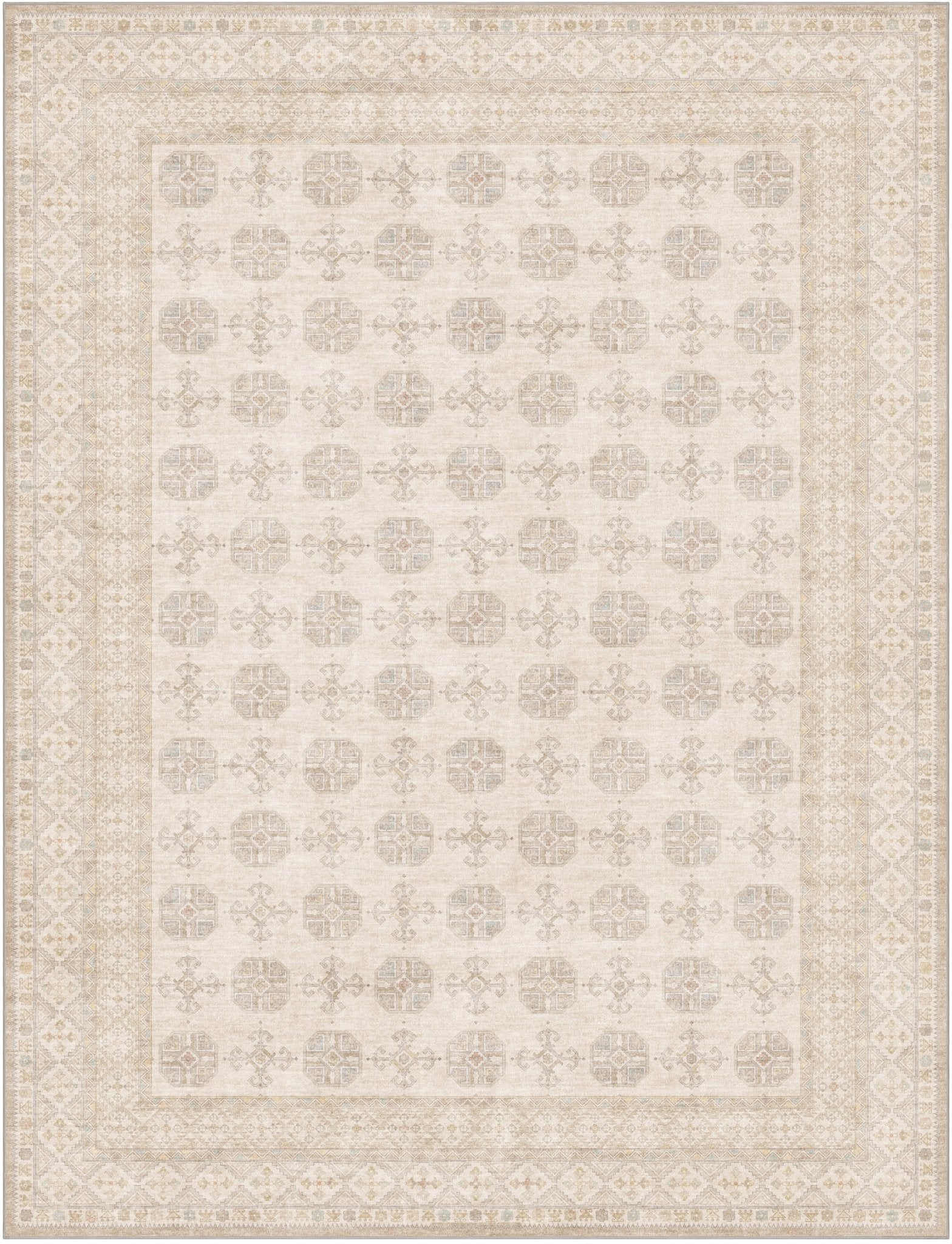 Vienna Floral Rug – Elegant Beige Tones Soft Easy to Clean、mySite、gigharbornorthrealestate