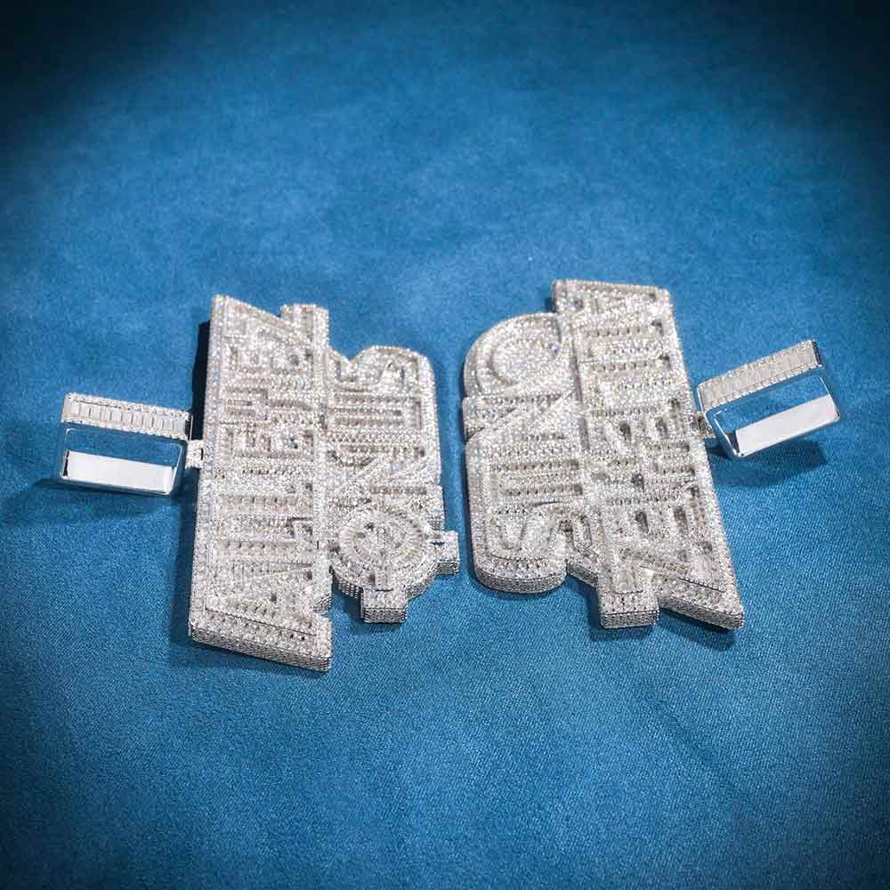 ALL EYES ON US Custom Moissanite Pendant 14K Gold、mySite、hinf8tx79