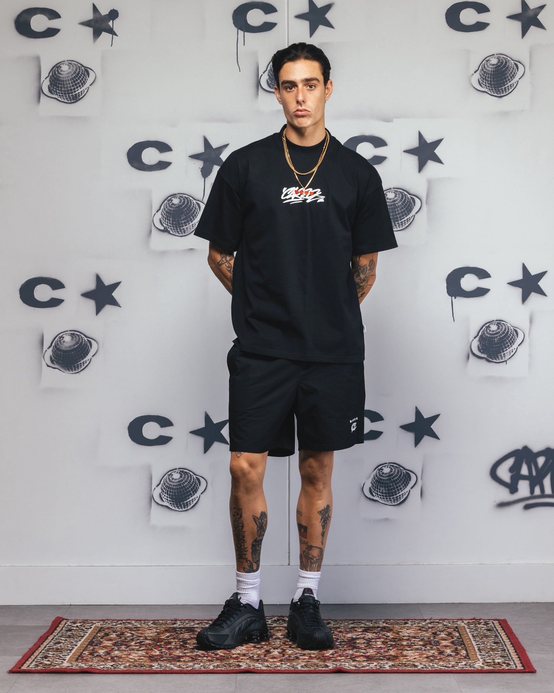 Carre Romance T-Shirt Black、mySite、zt4zffjzw