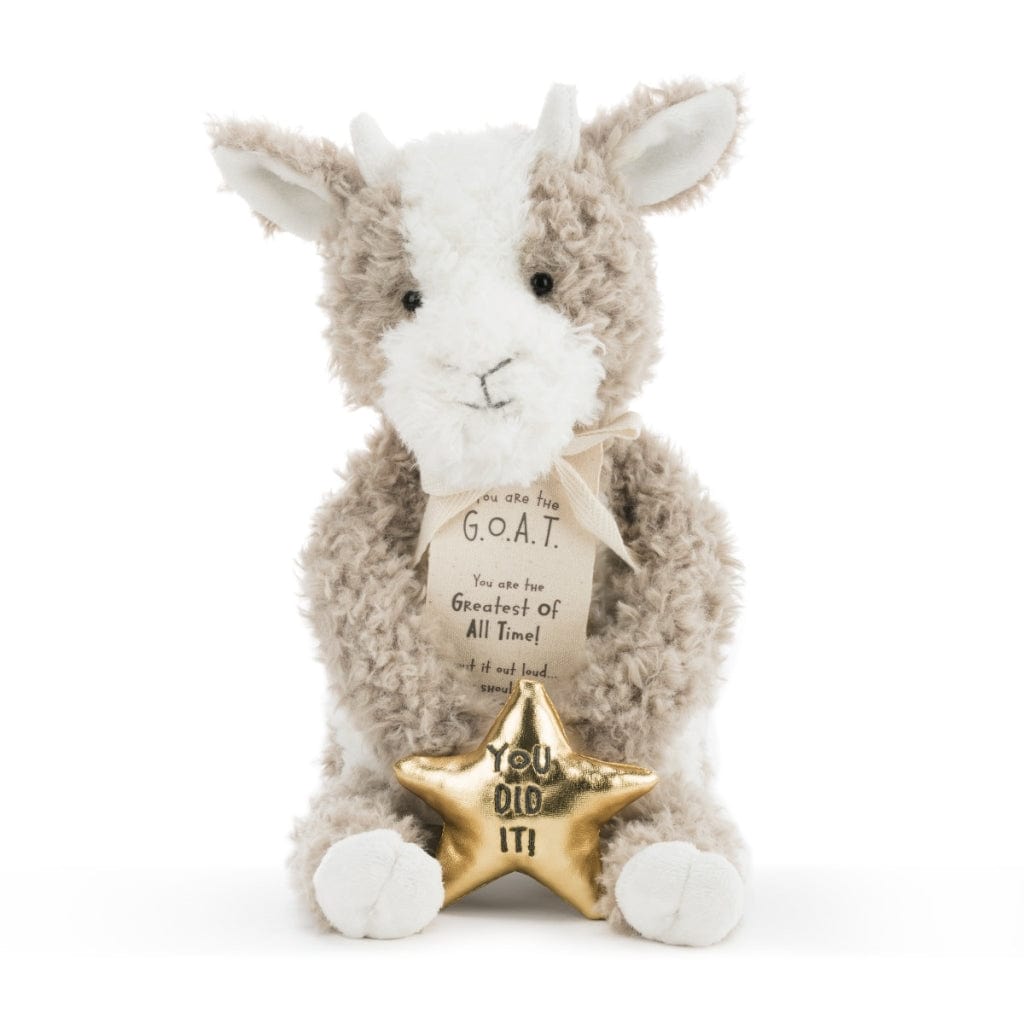 Goat-Greatest Of All Time Celebrate Me Plush-Goat with Congratulations Message by Demdaco *、mySite、g9winljtr