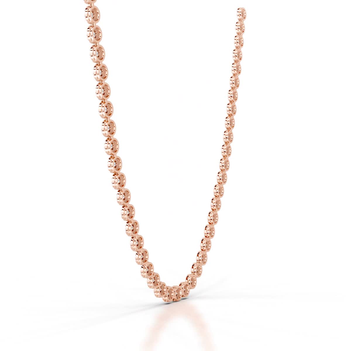 Gaynelle Lab Grown Diamond Tennis Collier (10 Carat) -14K Rose Gold、mySite、hinf8tx79