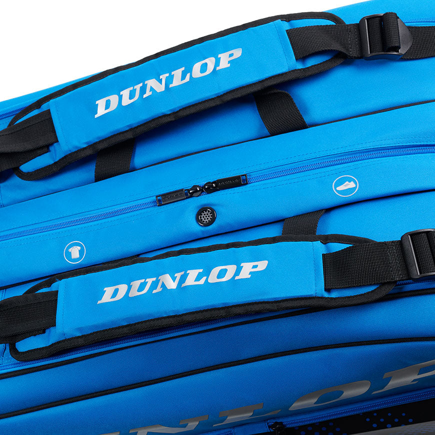 Dunlop FX Performance 12 Pack Racquet Bag (Black/Blue)
