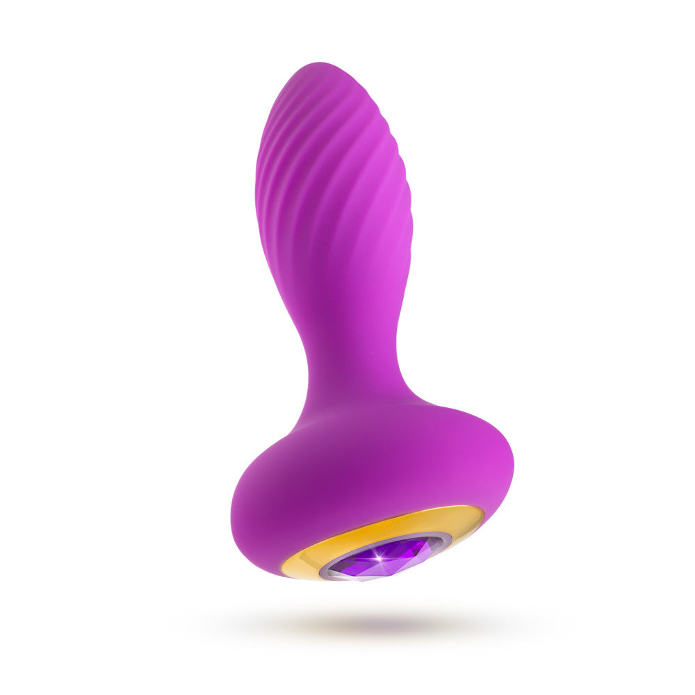 Oh My Gem By Blush® | Charm 4.5 Inch Vibrating Anal Plug Massager With Stayput™ Design & Amethyst Gem Base – In Purple、mySite、bottomscart