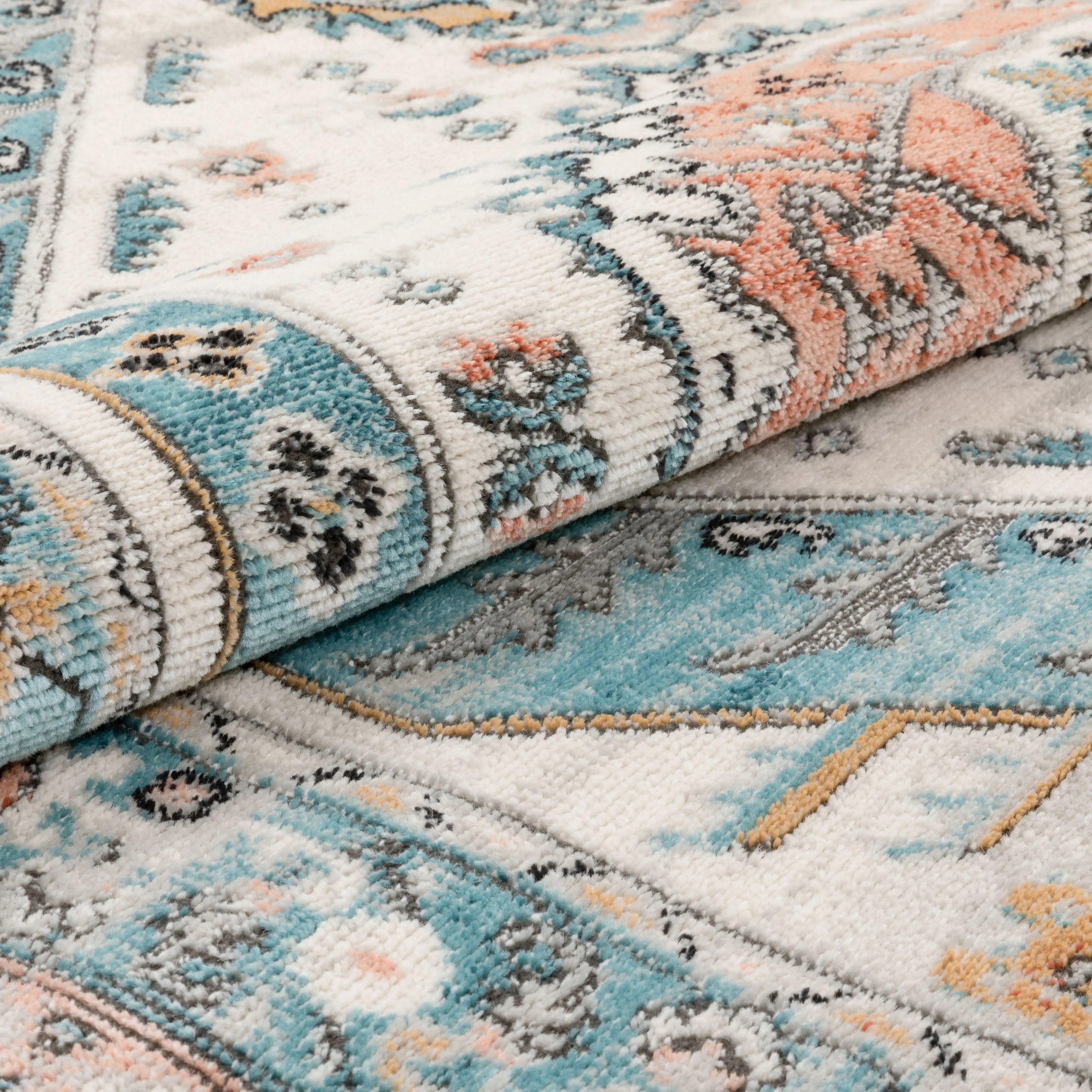 Julita Custom Size Runner Medallion Oriental Blue Choose Your Width x Choose Your Length Hallway Runner Rug、mySite、gigharbornorthrealestate