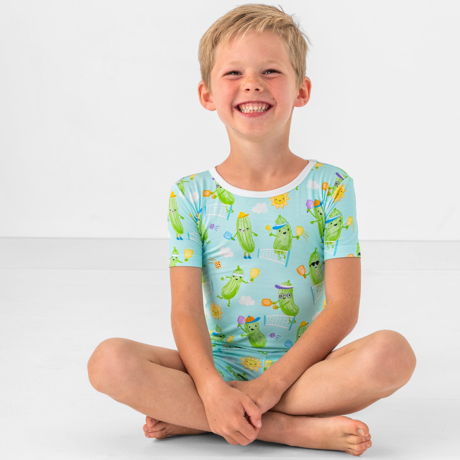 Pickle Power Two-Piece Short Sleeve & Shorts Pajama Set、mySite、g9winljtr